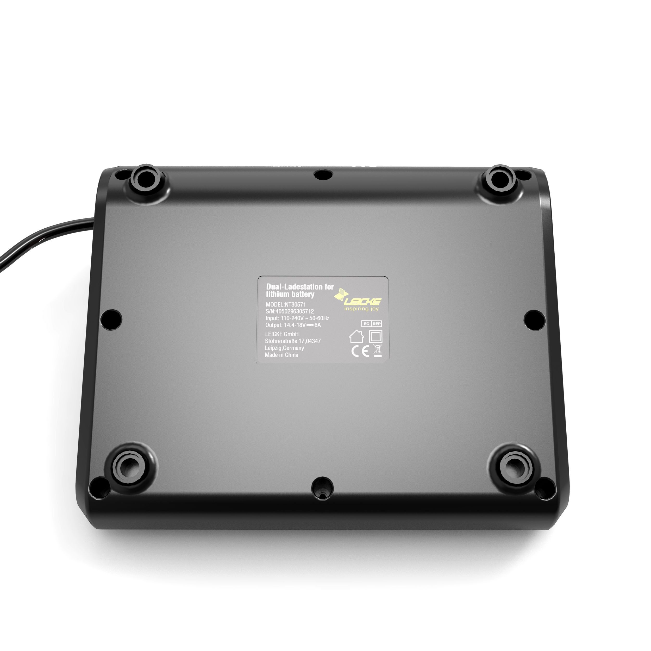 Leicke Doppelladegerät 18V 6A für Bosch Professional Akkus Werkzeug Akku-Ladestation (Kompatibel mit Bosch GBA/PBA/Core/ProCORE 18V)