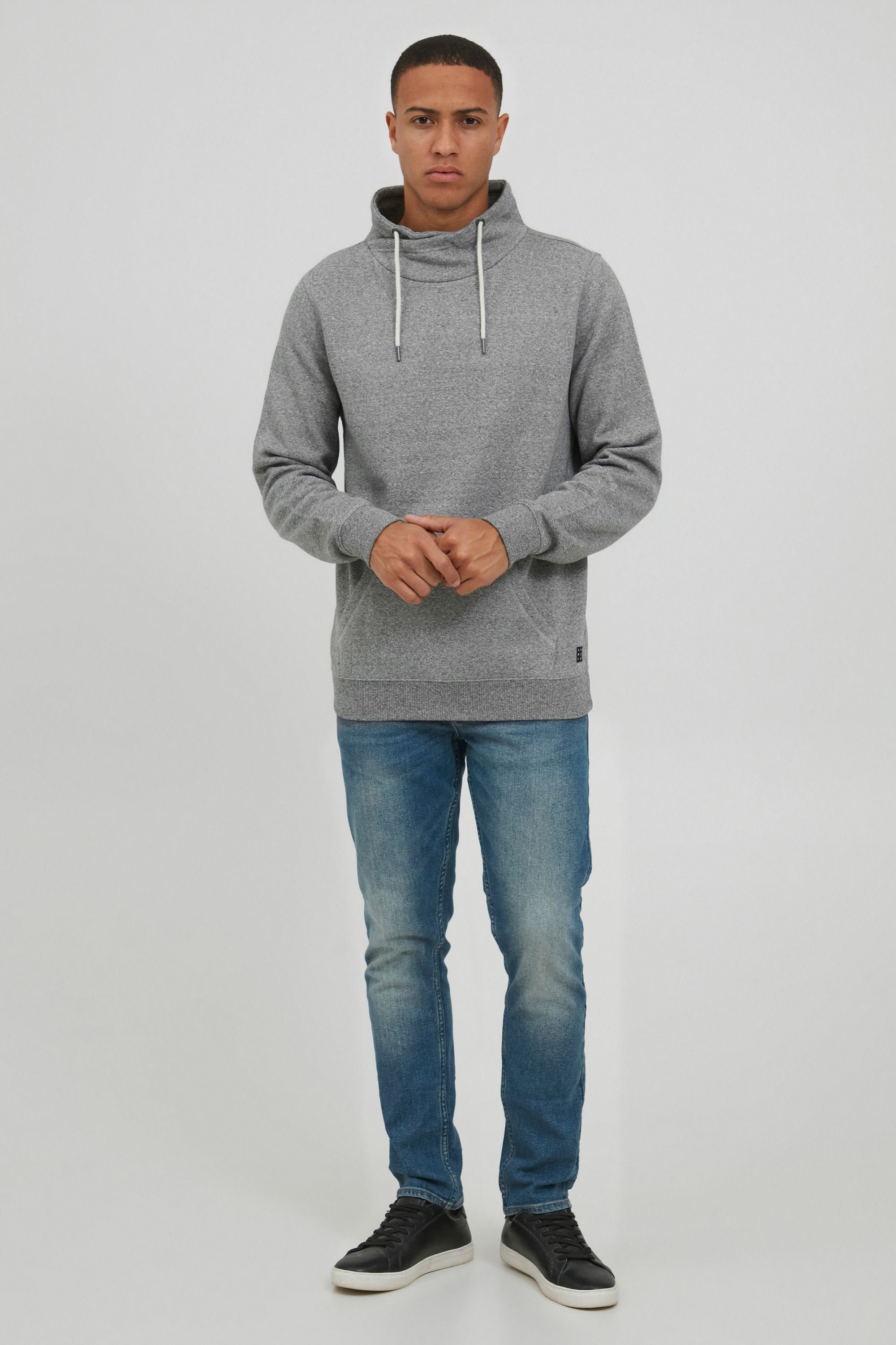 Blend Rundhalspullover BHLono Sweatshirt mit Kängurutasche und Tube-Kragen