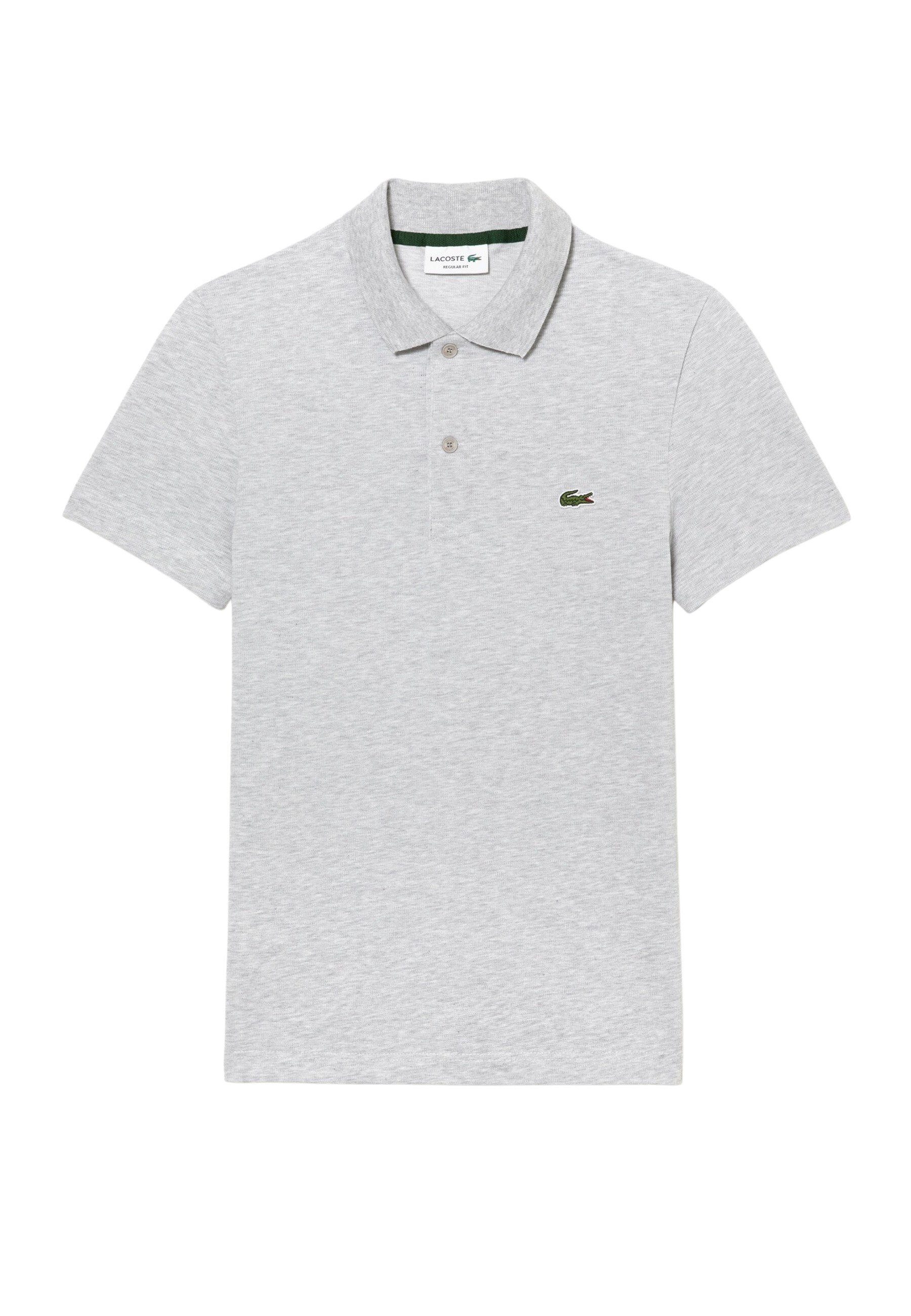 Regular Bio-Baumwolle (1-tlg) Poloshirt (CCA) Poloshirt CHINE SILVER aus Fit Lacoste Shirt