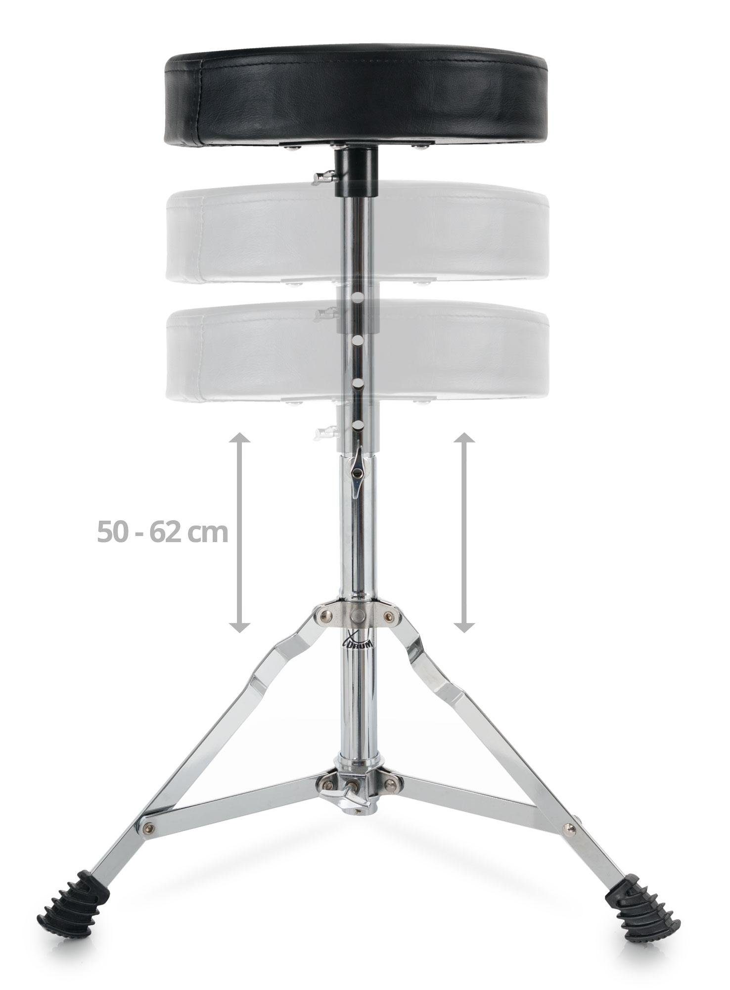 XDrum Schlagzeughocker XDrum Schlagzeughocker Semi, Höhenverstellbar von 50-62 cm