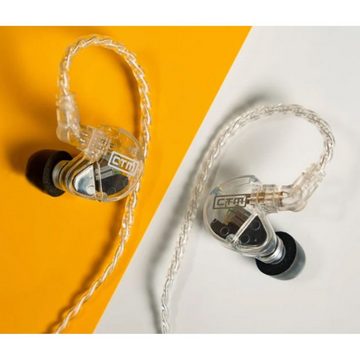 CTM Audio CE320 InEar-Monitor Ohrhörer Clear mit Tuch In-Ear-Kopfhörer (Voller Sound, Präzision, Übertragungsbereich: 20-16000Hz, Kabelgebunden, Hoher Tragekomfort)