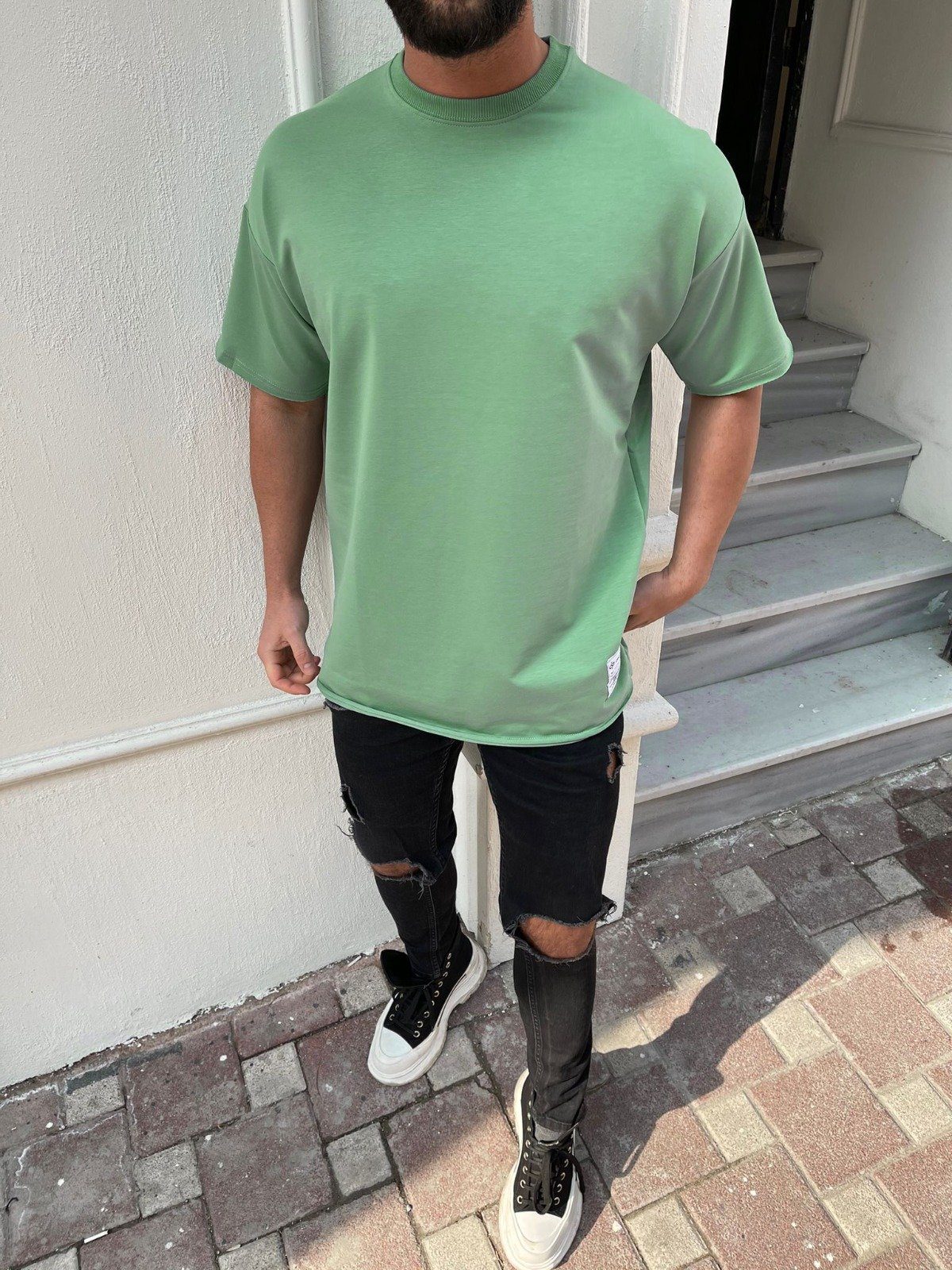 Megaman Jeans Oversize-Shirt Oversize Herren T-Shirt günstig online kaufen