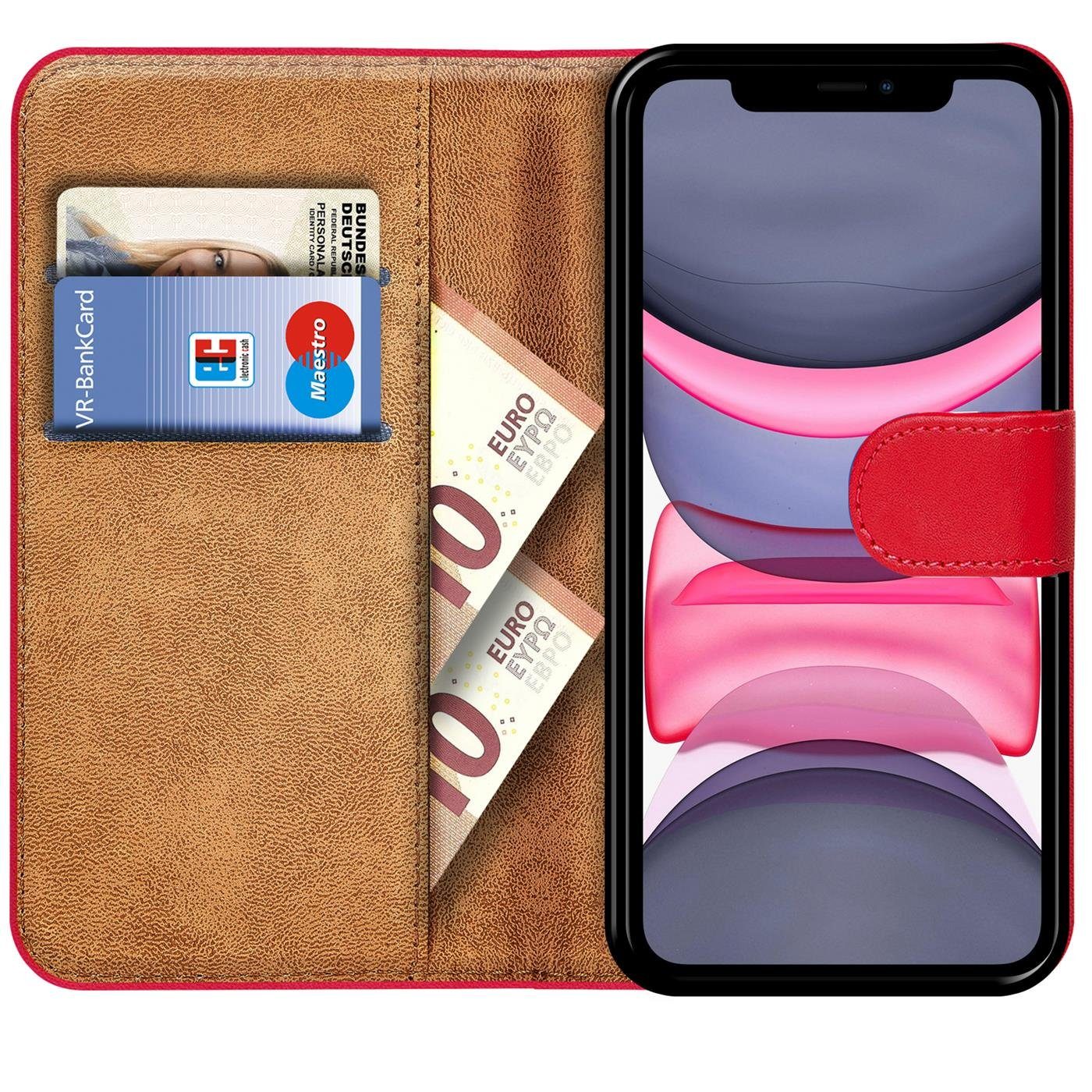 CoolGadget Handyhülle Book Case Handy Tasche für Apple iPhone 11 6,1 Zoll, Hülle Klapphülle Flip Cover für iPhone 11 Schutzhülle stoßfest