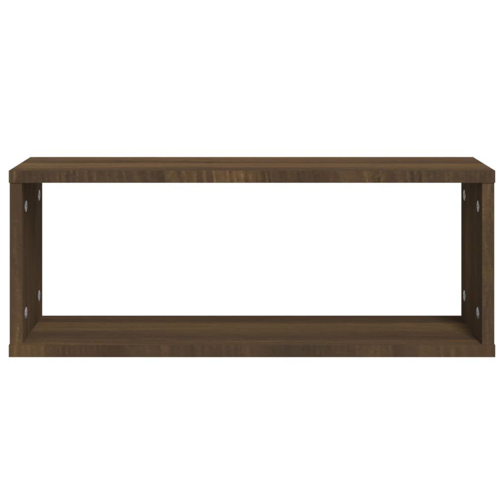 Holzwerkstoff, Würfelregale vidaXL 2 2-tlg. Regal Eiche 60x15x23 Braun Braune Eiche cm Stk.