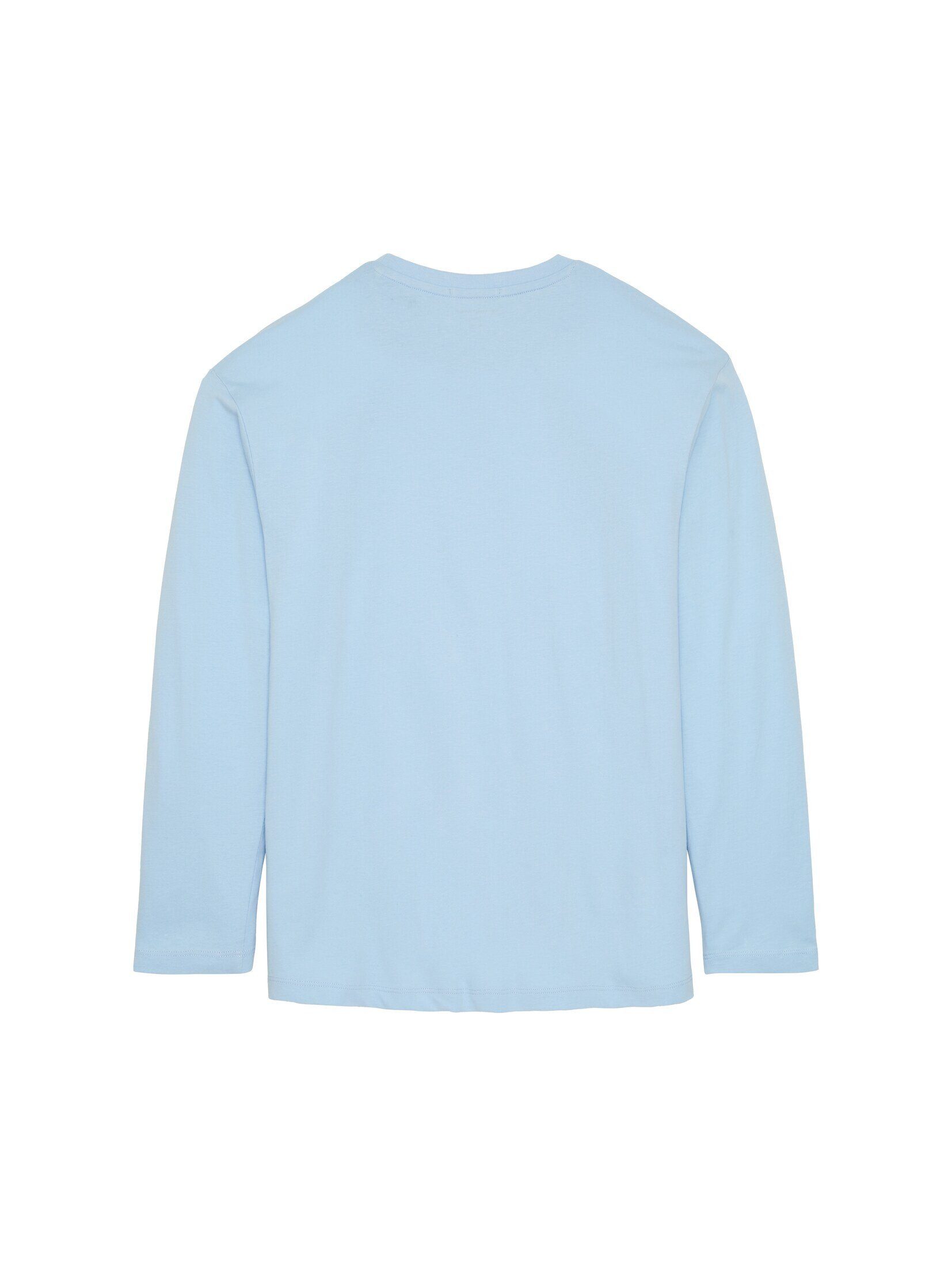 Bio-Baumwolle Langarmshirt mit TAILOR T-Shirt Charming Oversized Blue TOM Soft