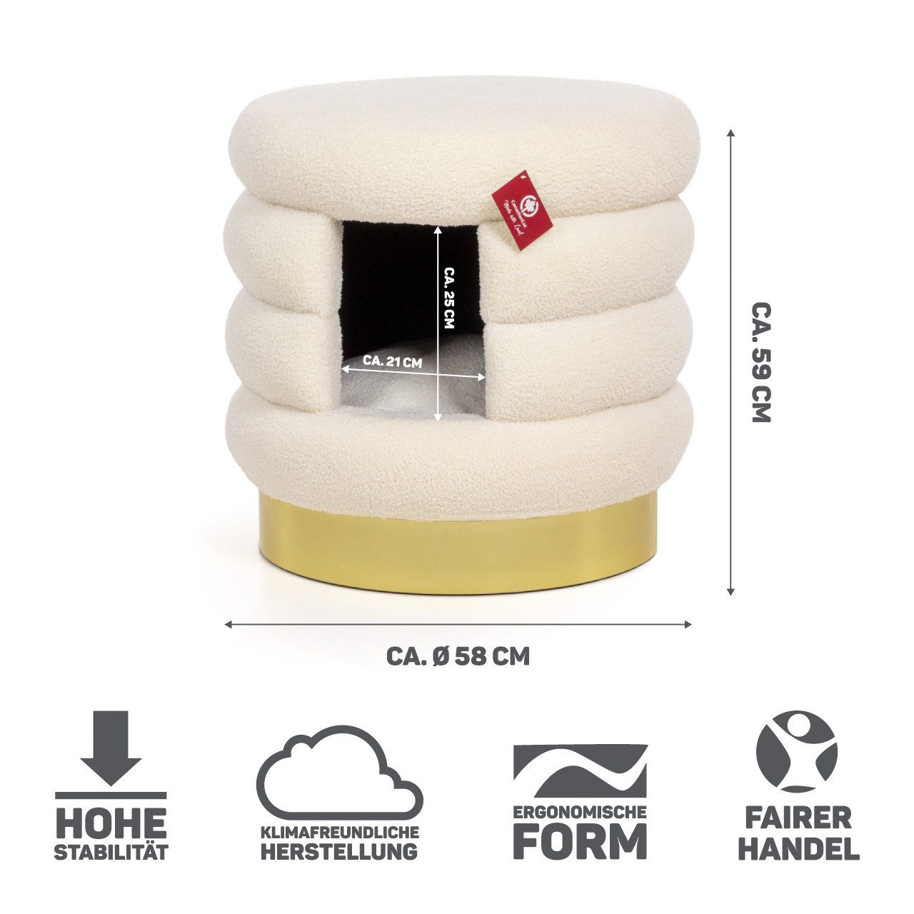 Canadian Cat Company Tierbett Design Katzenbett Choupette, Katzenhöhle, ca. günstig online kaufen