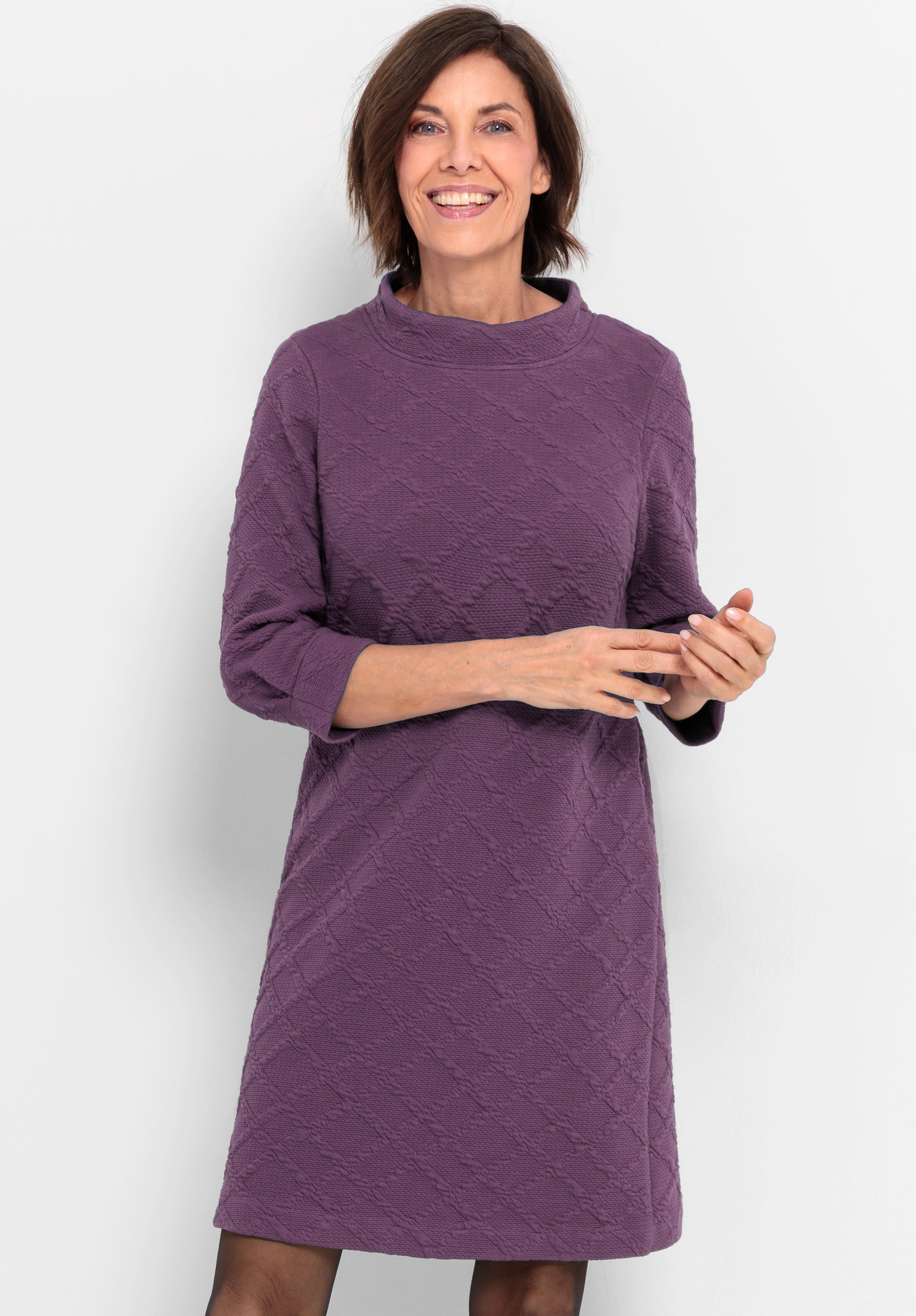 bianca Jerseykleid ALICIA in trendigem Strukturmuster, günstig online kaufen