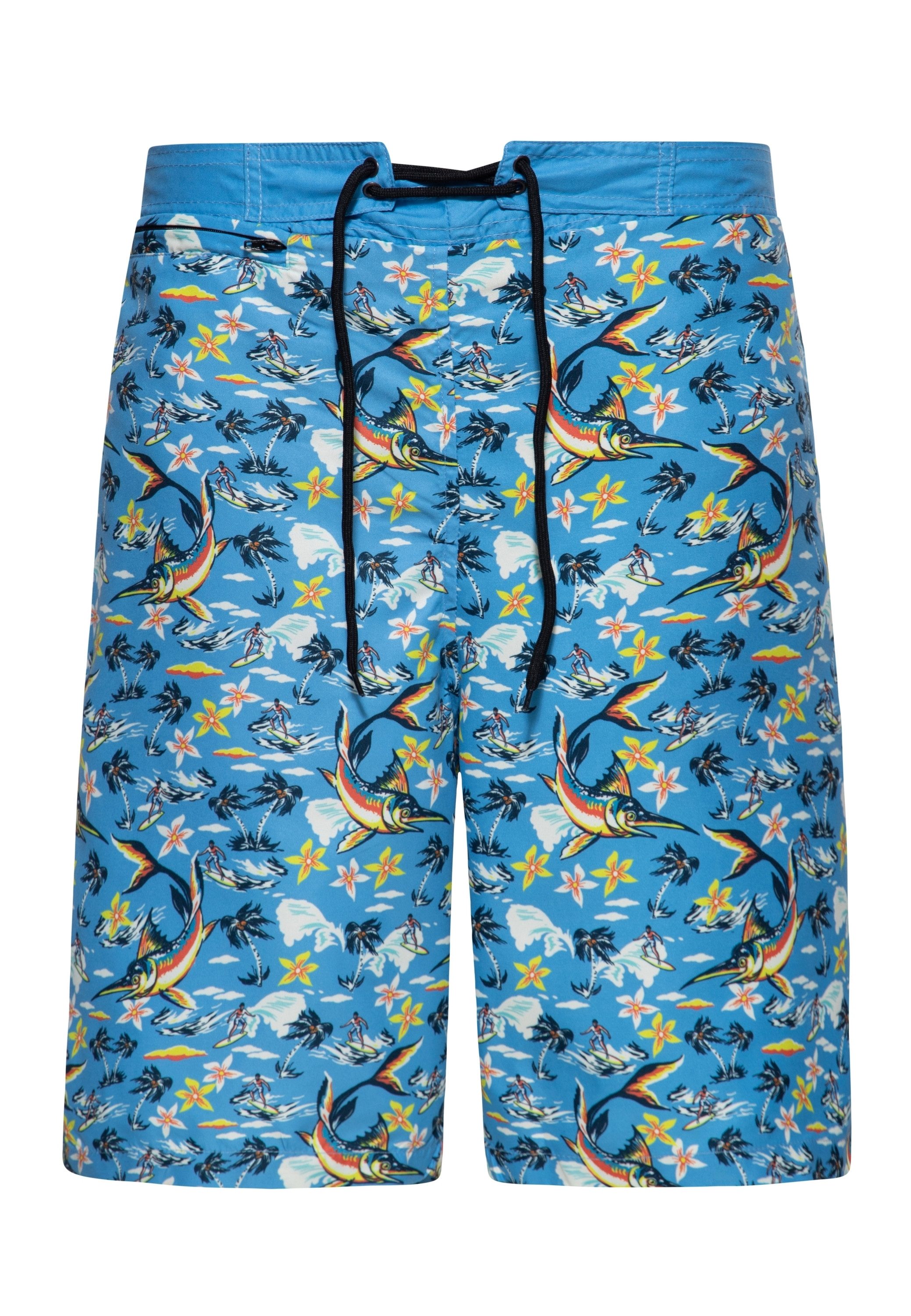 KingKerosin Badeshorts Swordfish mit Schwertfisch-Design