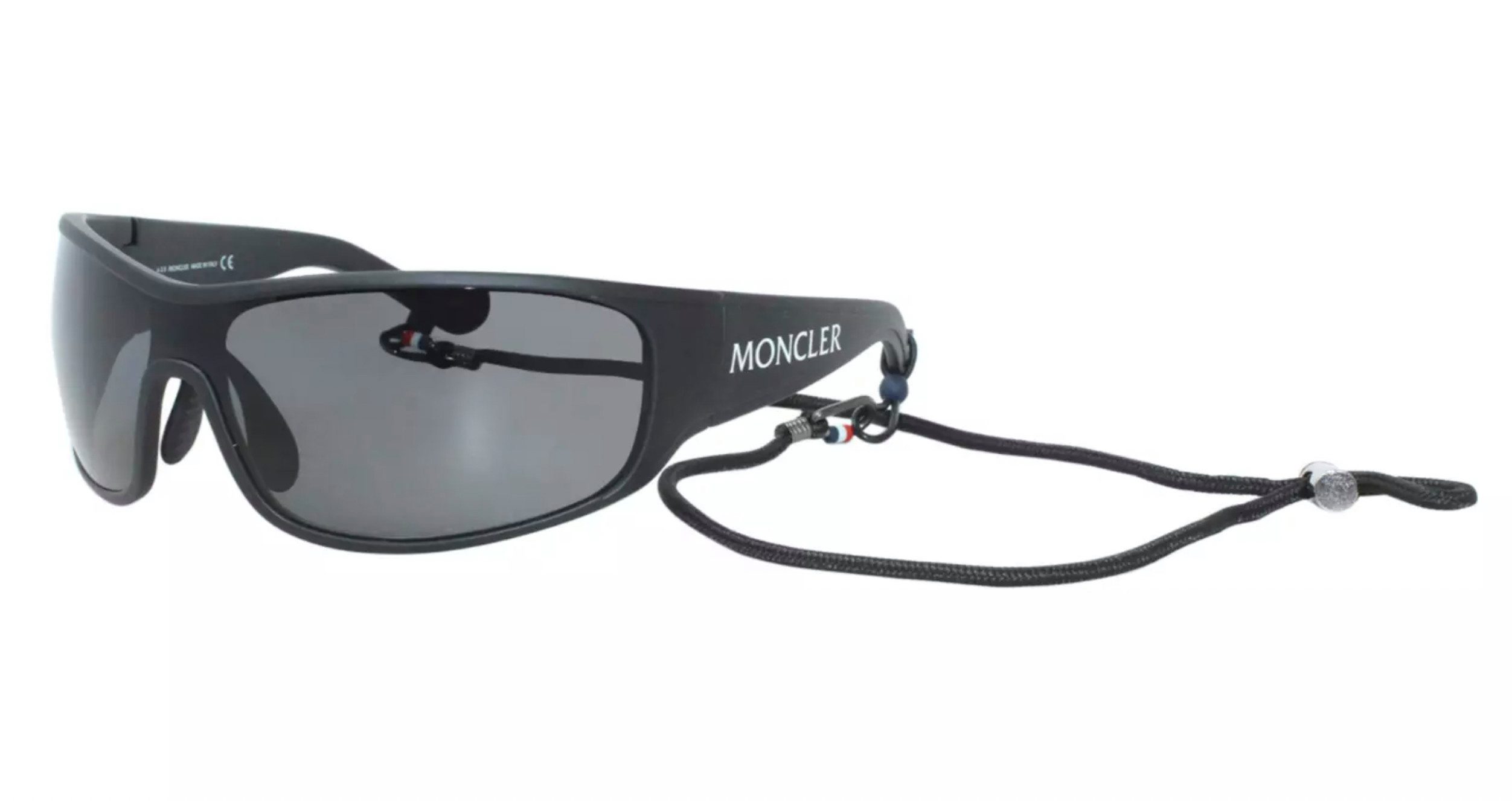 MONCLER Sonnenbrille Shield Ski Mask Visor Brille Offiziellen Moncler-Etui im Design einer gesteppten Nylonweste