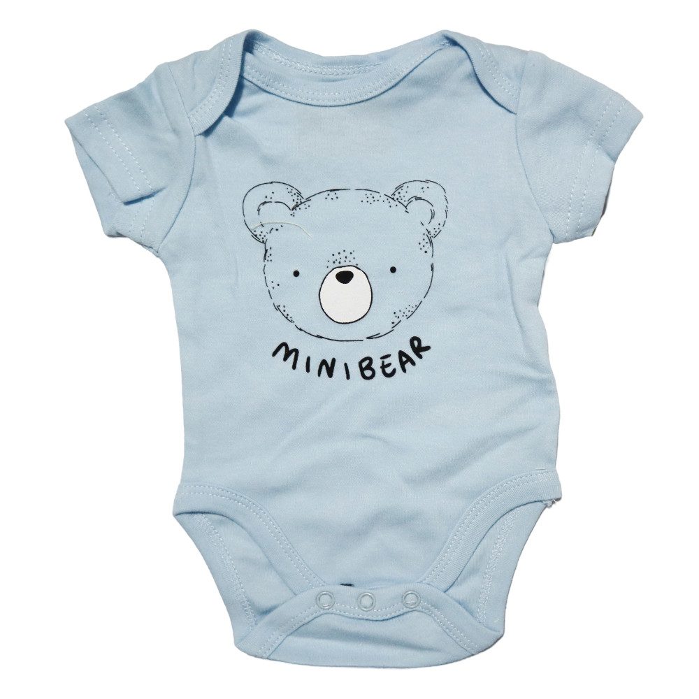 EplusM Strampler Teddybär Baby 4 tlg Set Body Strampler Lätzchen Mütze (4-tlg) Gr. 56 bis 74 Baumwolle