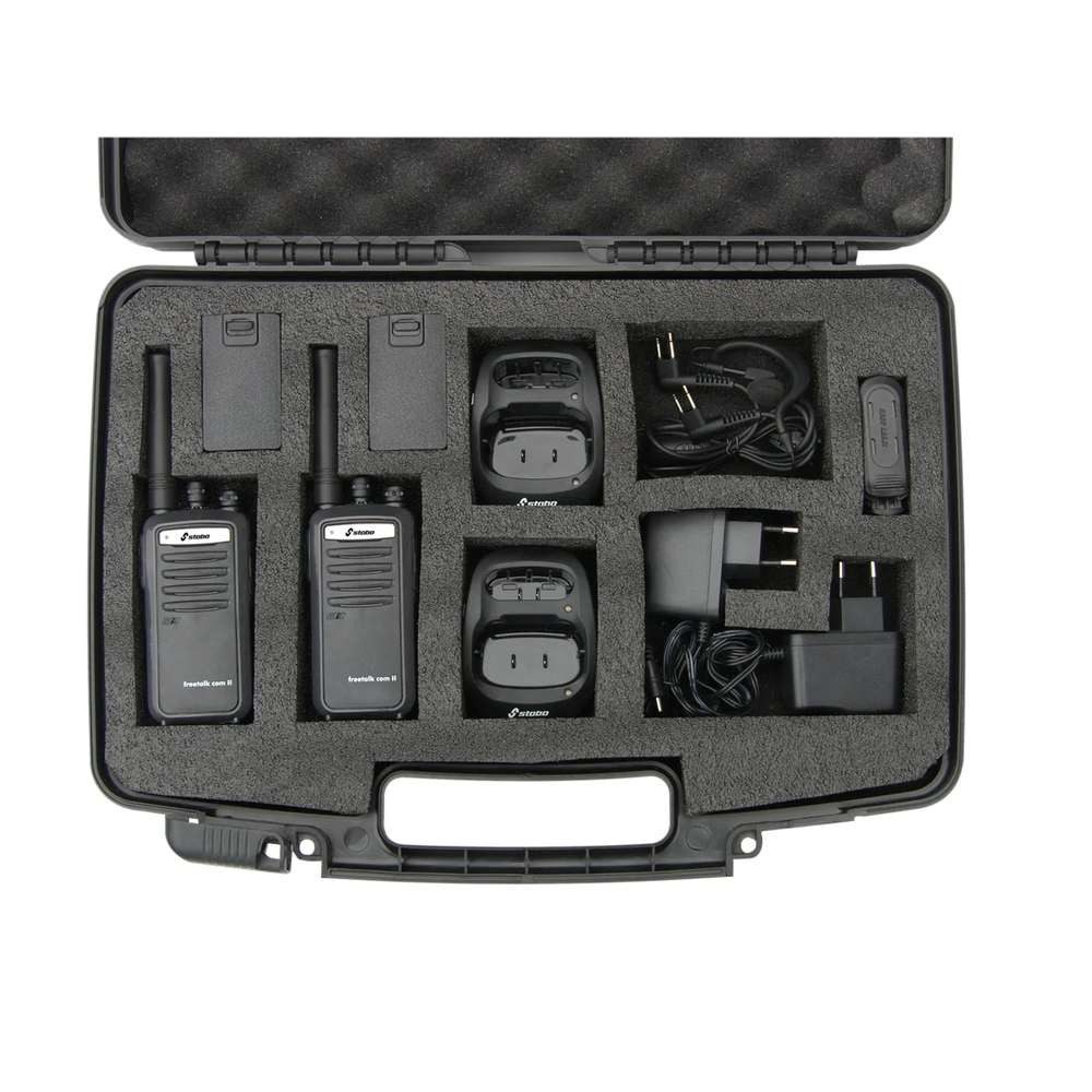Stabo Walkie Talkie stabo Funkkoffer freetalk com II 16 Kanal PMR 446-Handsprechfunkgeräte
