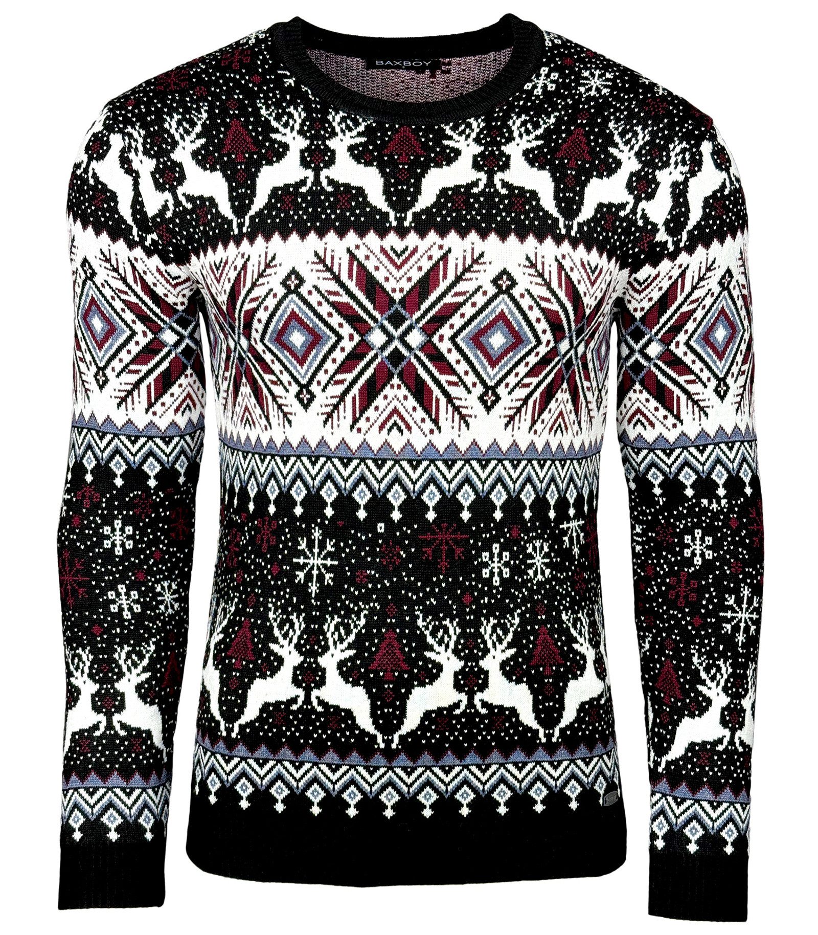Baxboy Strickpullover BAXBOY Herren stylischer Rundhals günstig online kaufen