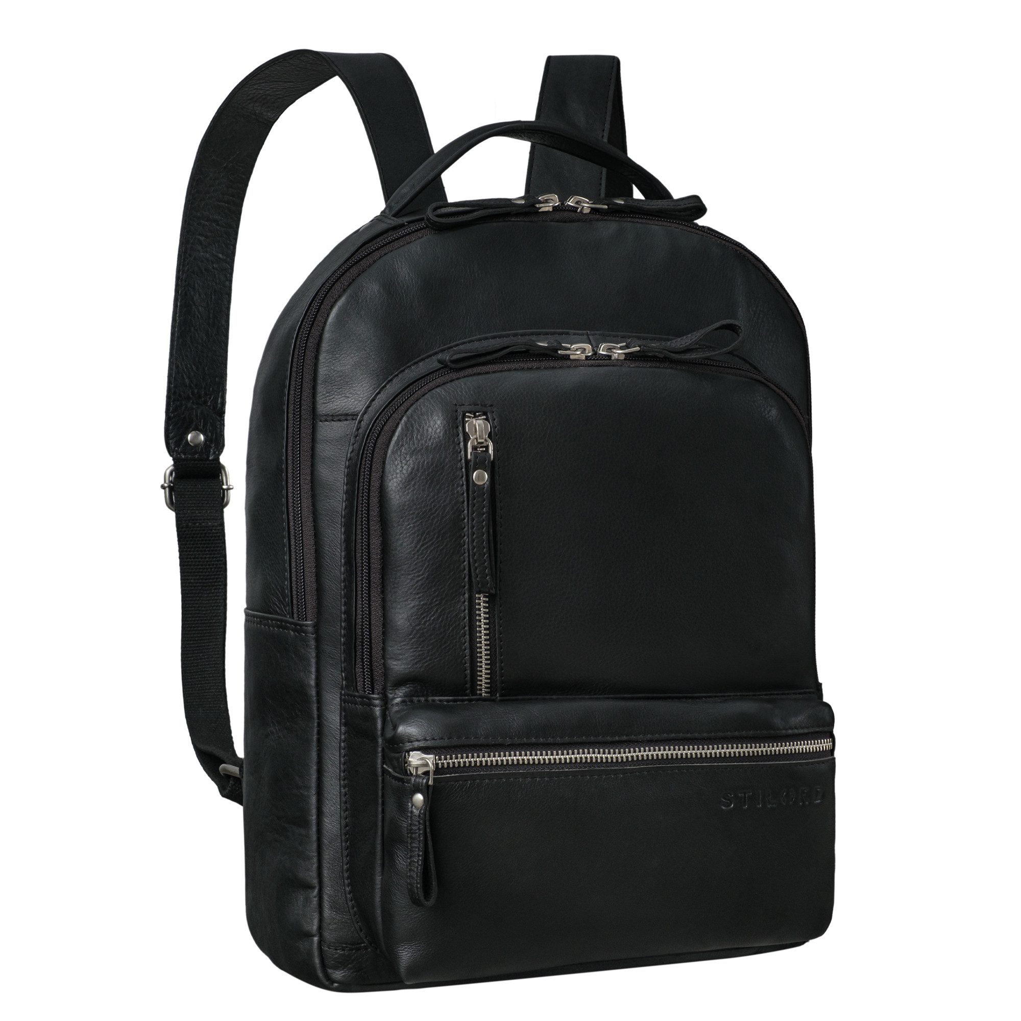 STILORD 'Grover' Business Rucksack Aus Echtem Leder – Vintage-Look Für Laptop Bis 16 Zoll & DIN A4