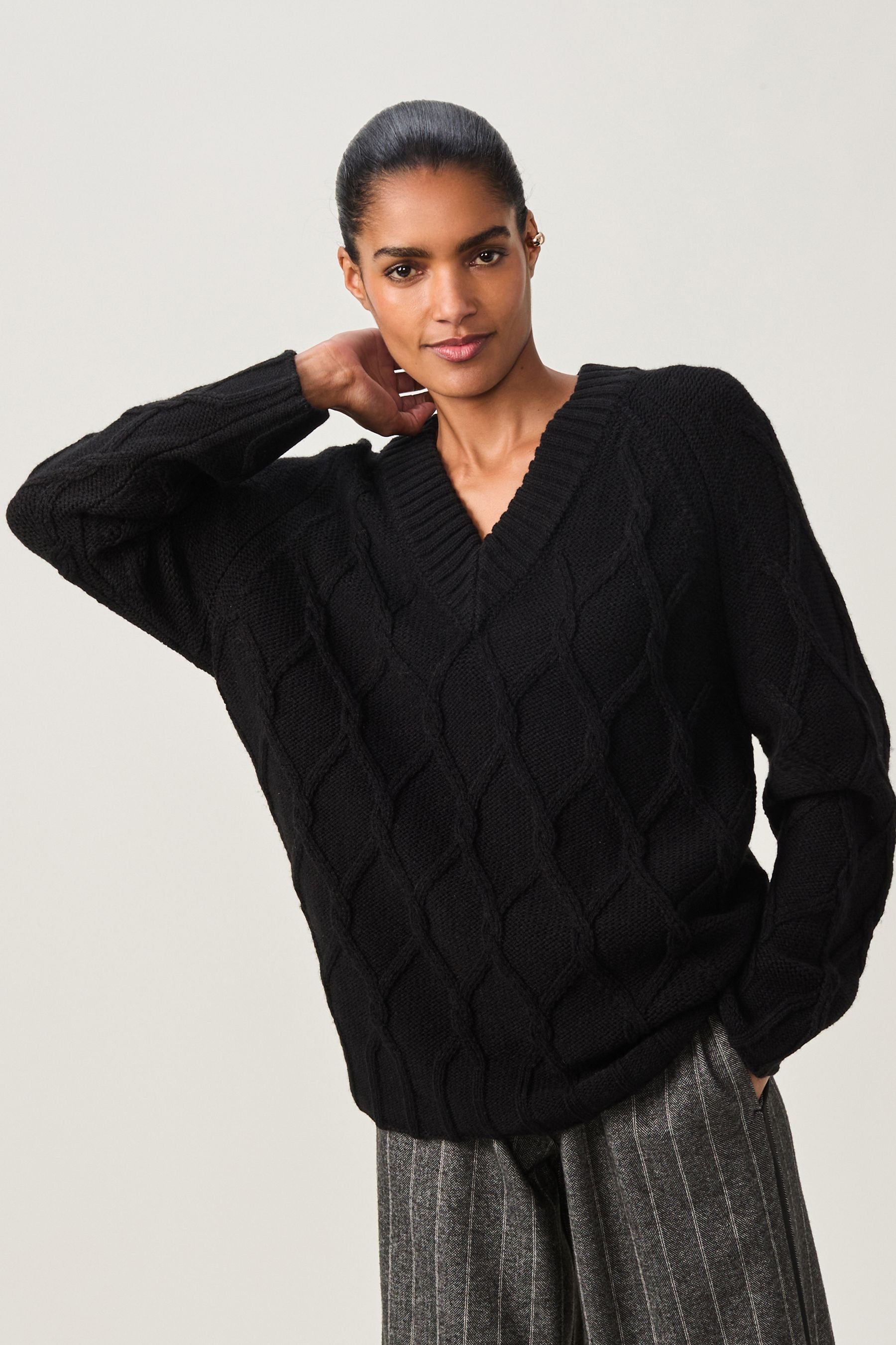 Next V-Ausschnitt-Pullover Tunikapullover mit V-Ausschnitt und günstig online kaufen
