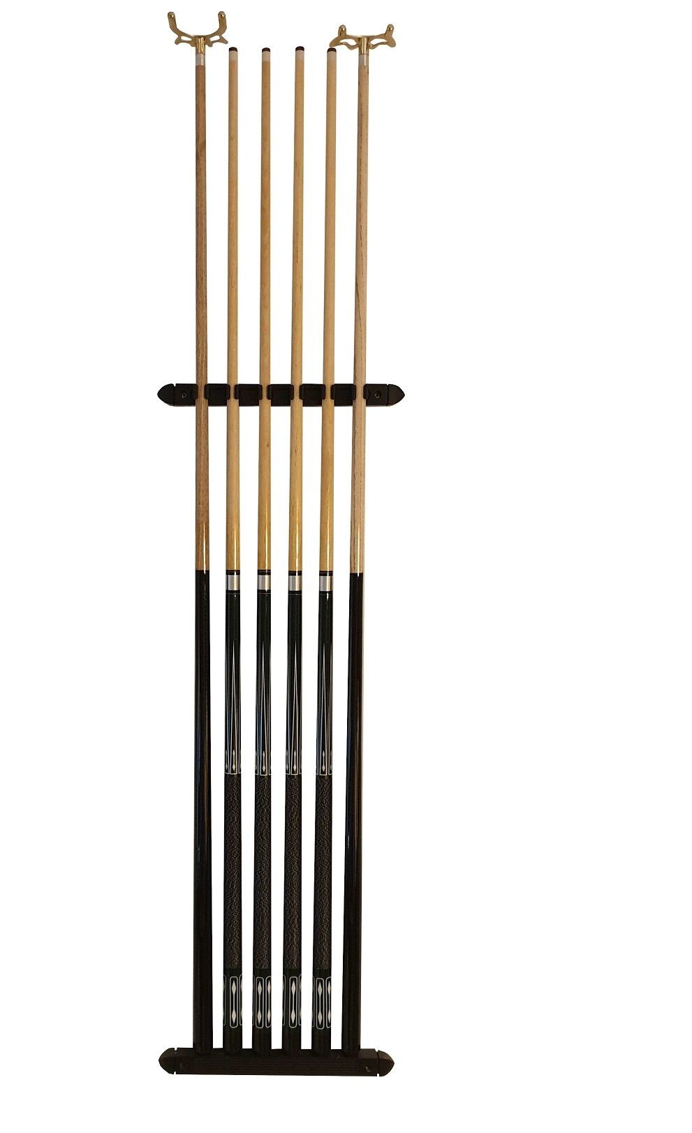 Billardqueue Billard Set - Wandhalterung + 4 Profi Billardqueues + 2 Brückenqueues