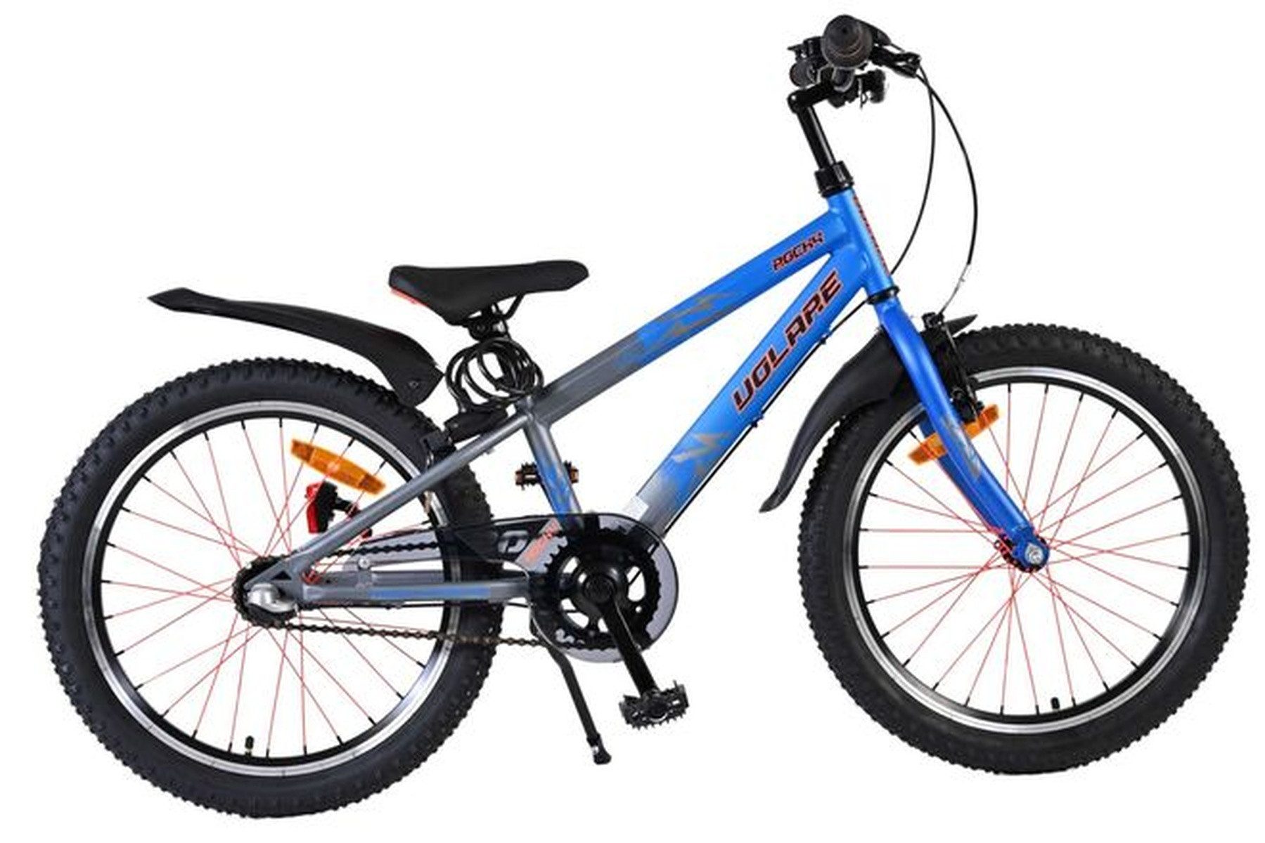 Kinderfahrrad Rocky Jungen 20 Zoll Blau/Grau – 3 Gänge, Handbremsen