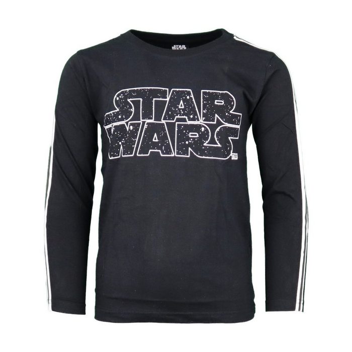 Star Wars Langarmshirt Kinder Shirt Gr. 134 bis 164 100% Baumwolle in Schwarz