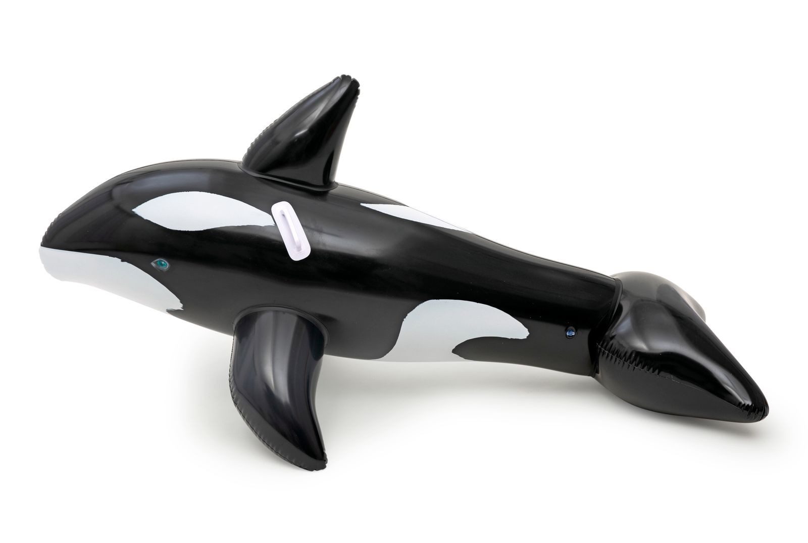 Bestway Schwimmtier Schwimmtier Jumbo Wal XL aufblasbar Orka mit Griffen schwarz PVC