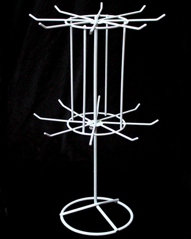 Yudu Schmuckständer Verkaufsständer mit 2 Etage drehbar Metall 41cm