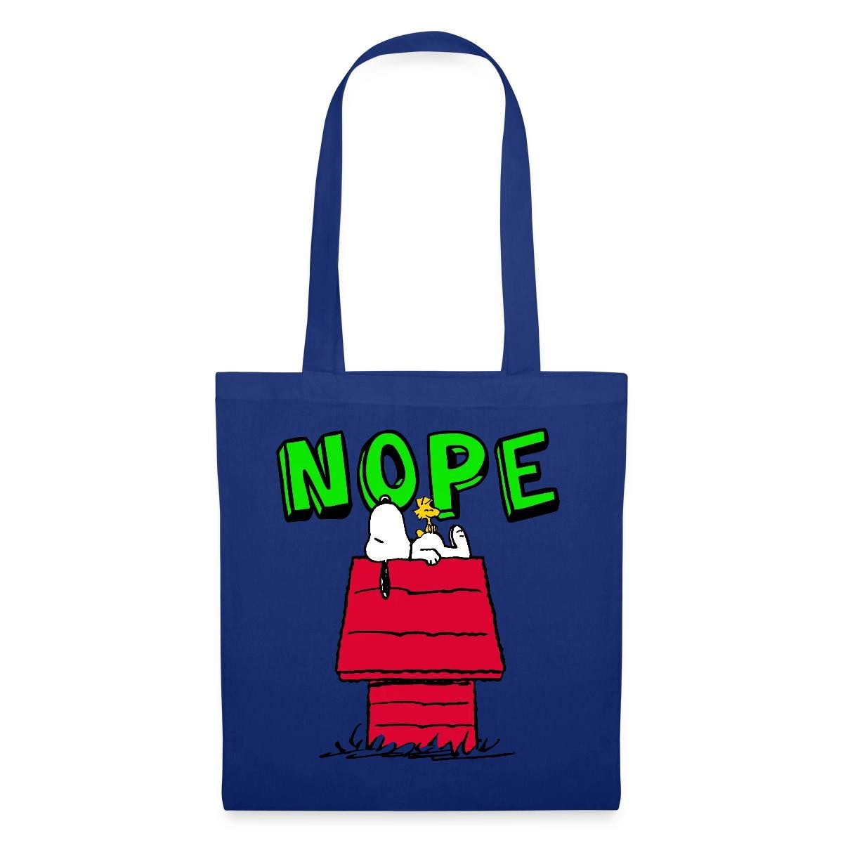Henkeltasche Peanuts Snoopy Nope Nö Lustig Stoffbeutel
