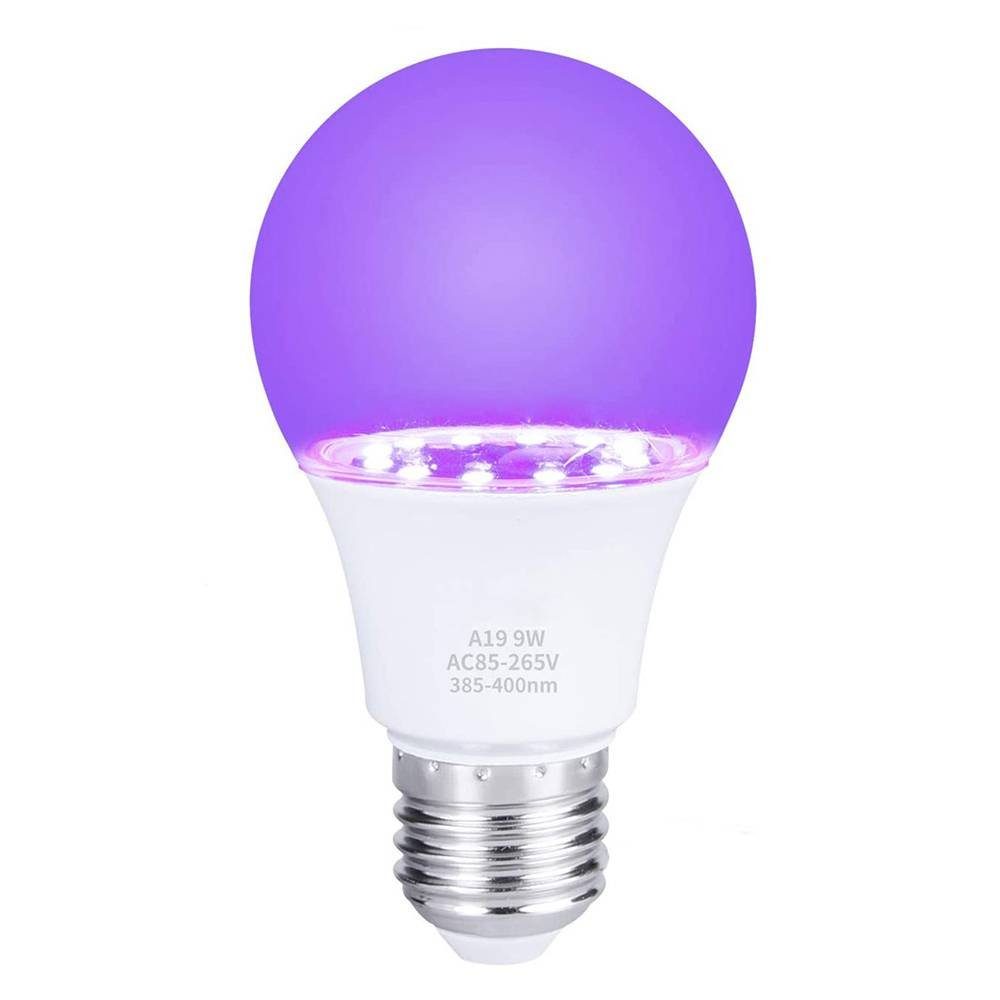 Sunicol LED Discolicht 9W, E26/E27, UVA Niveau 395-400nm | Alle Lampen