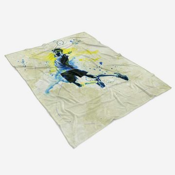 Sinus Art Handtücher SplashArt Sport Handtuch Strandhandtuch Saunatuch Kuscheldecke Kunstvoll Badminton Sporth, Baumwolle-Polyester-Mix (1-St), Handtuch