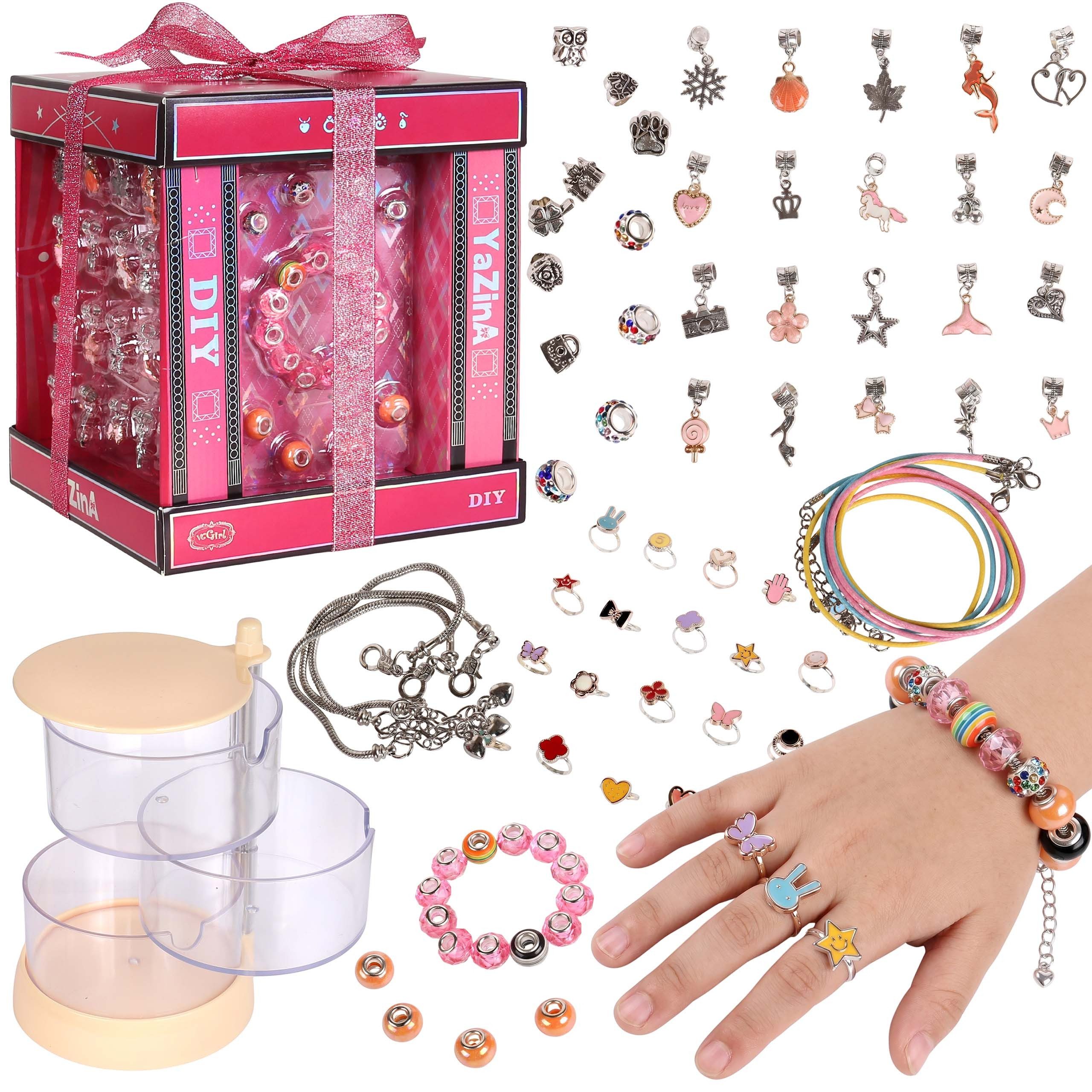 Sarcia.eu Bastel-Armband DIY Armband Bastelset, Kinderschmuck mit Charms, Geschenkset