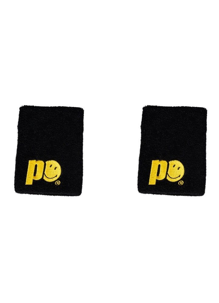 Prince Stirnband x Smiley Schweissband Logo Large schwarz - 2 Stück