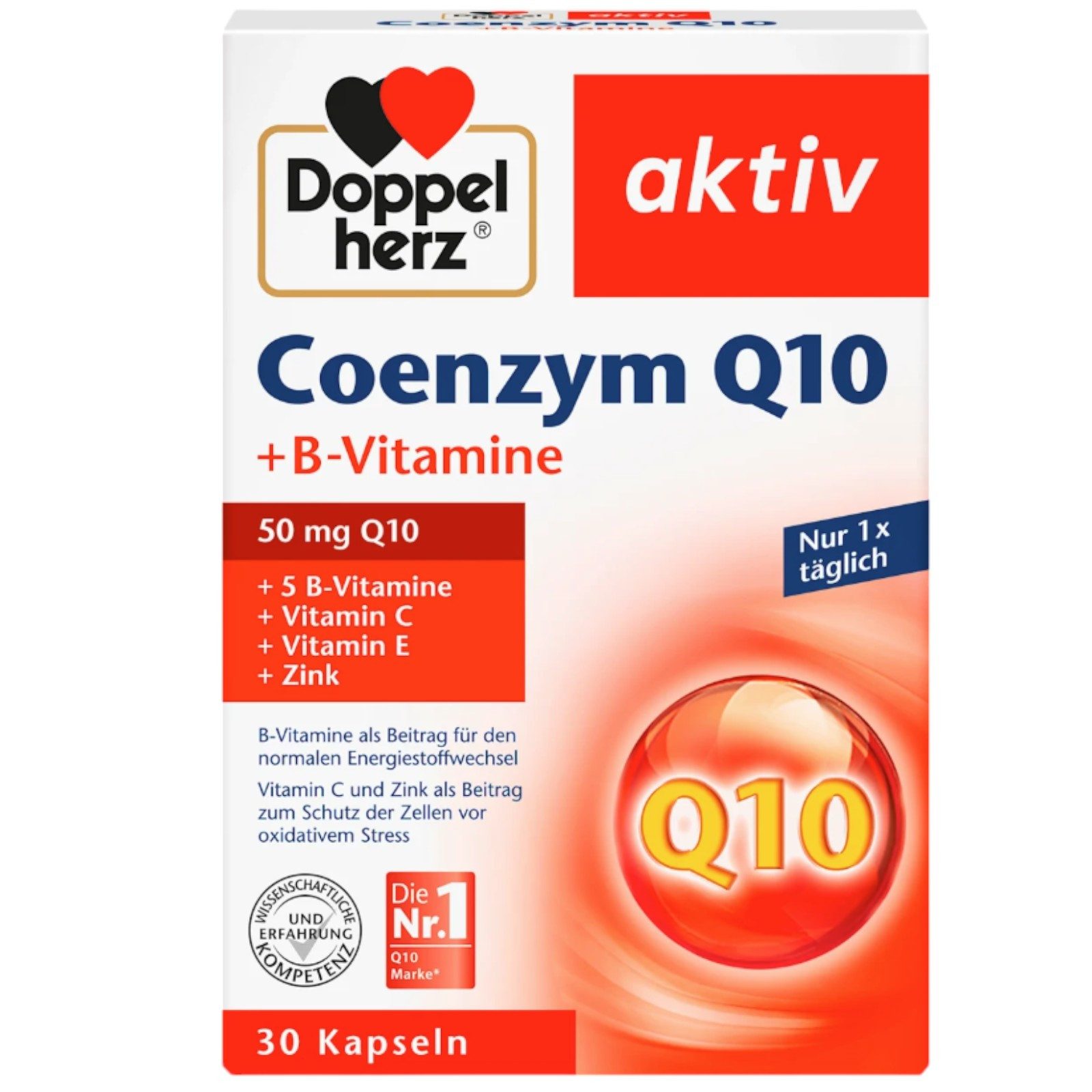Doppelherz Coenzym Q 10 + B-Vitamine Kapseln 30 St, 12,5 g Kapseln, 12.5 g