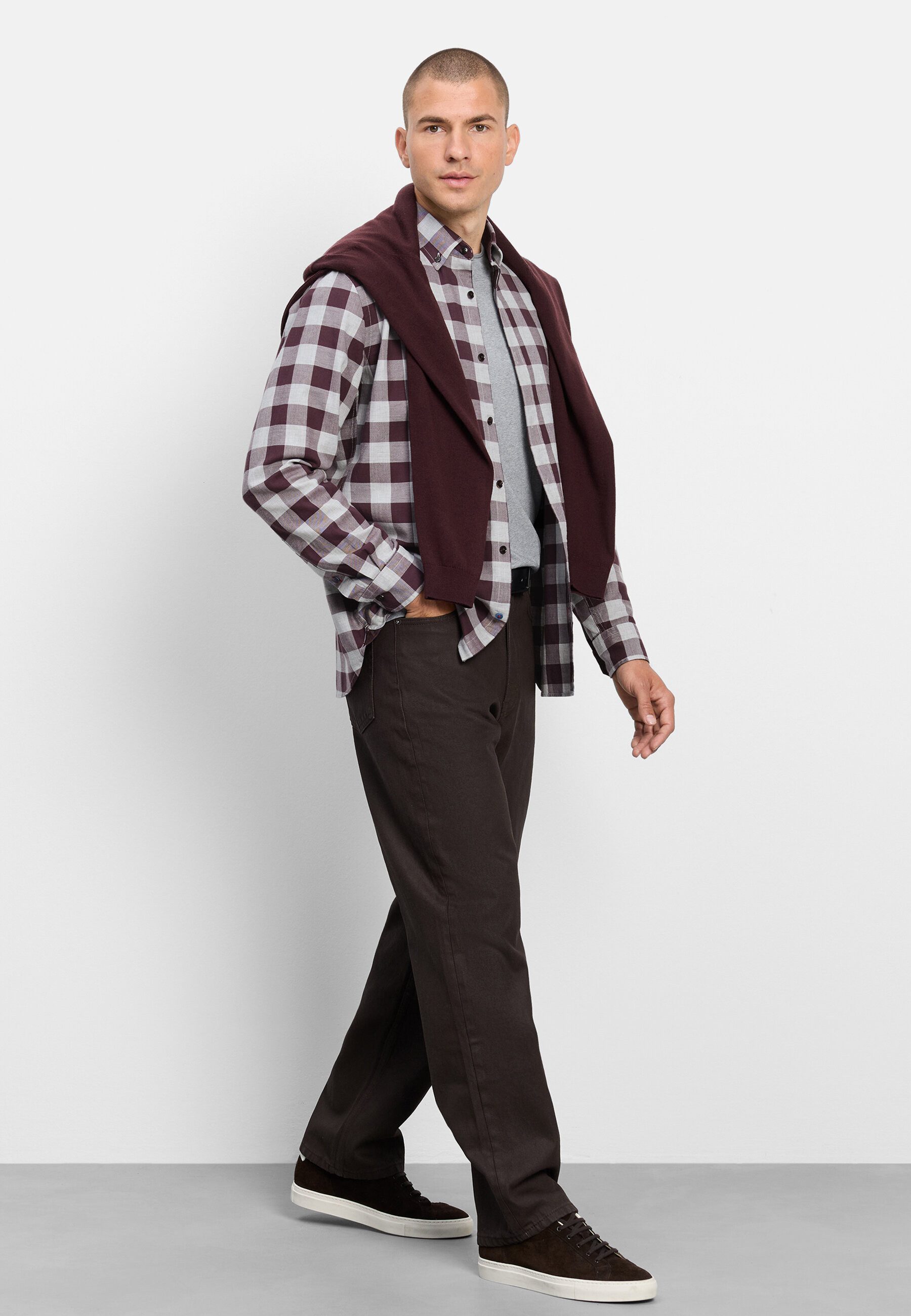 OLYMP Langarmhemd OLYMP Casual, Regular Fit, Button-down