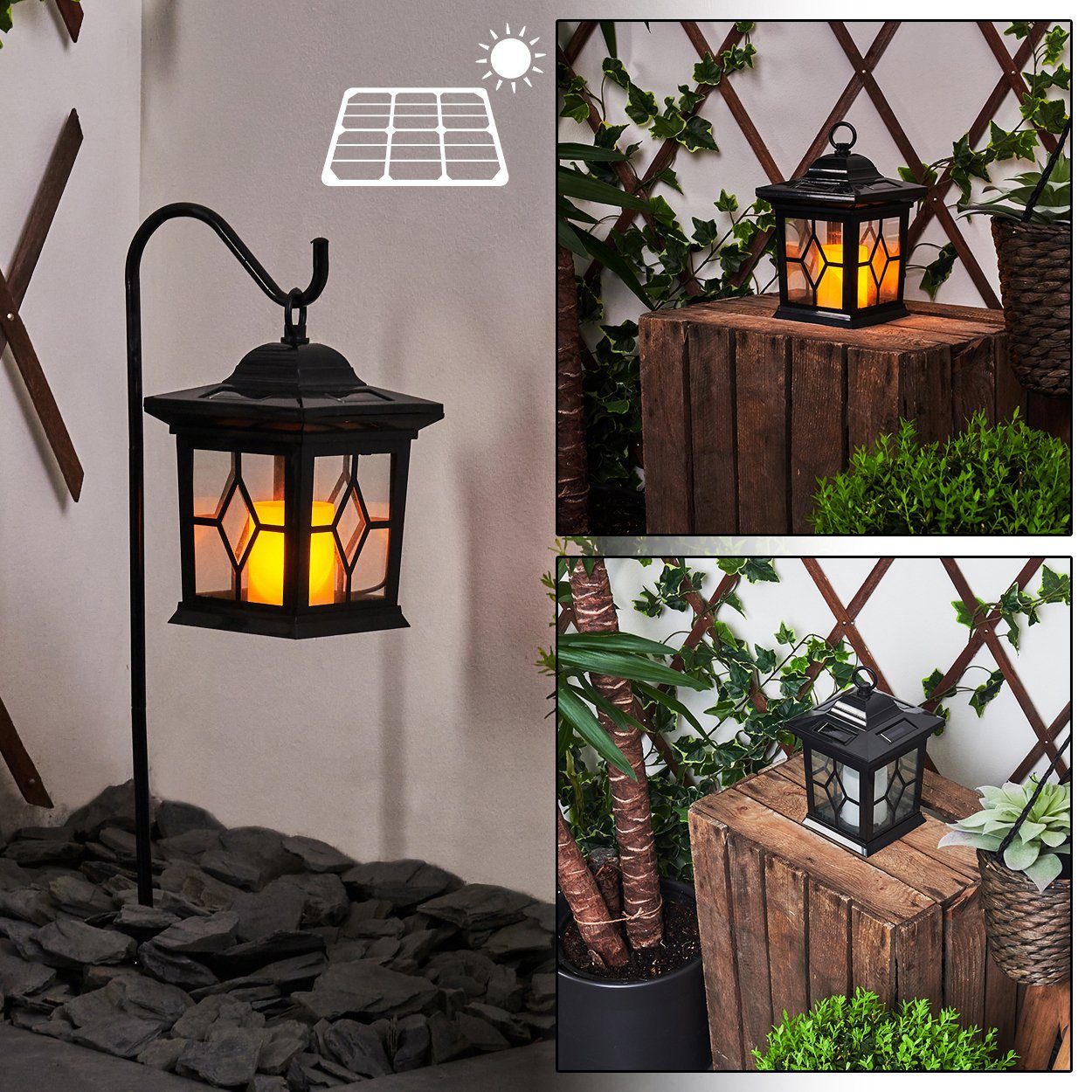 hofstein LED Solarleuchte Garten Terrassen Lampen günstig online kaufen