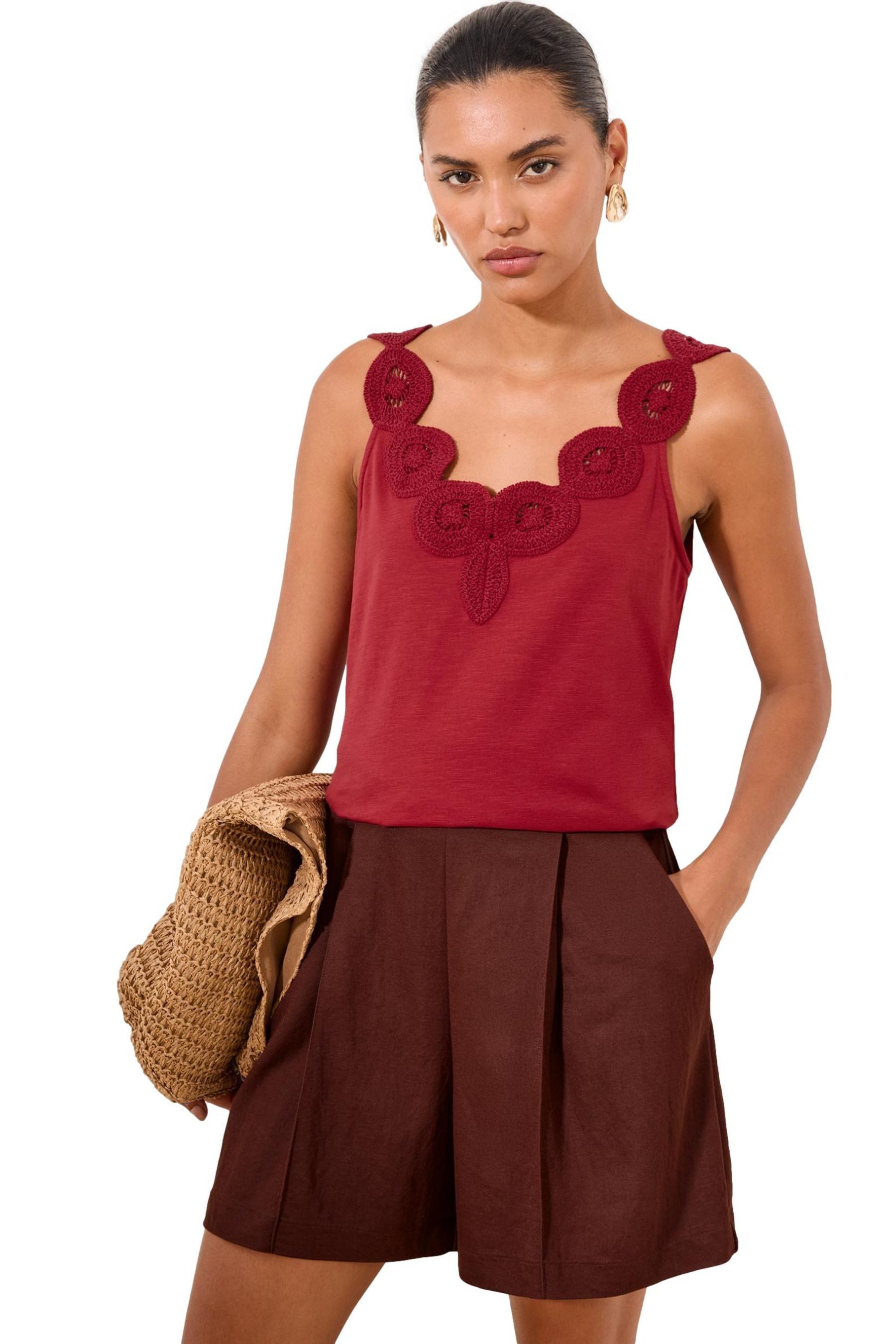 LIPSY Trägertop Lipsy Trägertop mit Häkelbesatz (1-tlg)