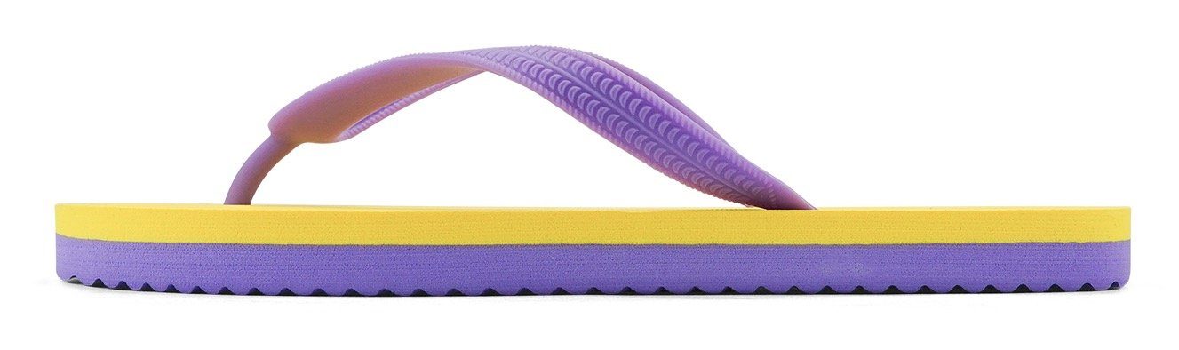 Flip Flop originals*color block Zehentrenner im sommerlichen Kontrast-Look lila-gelb