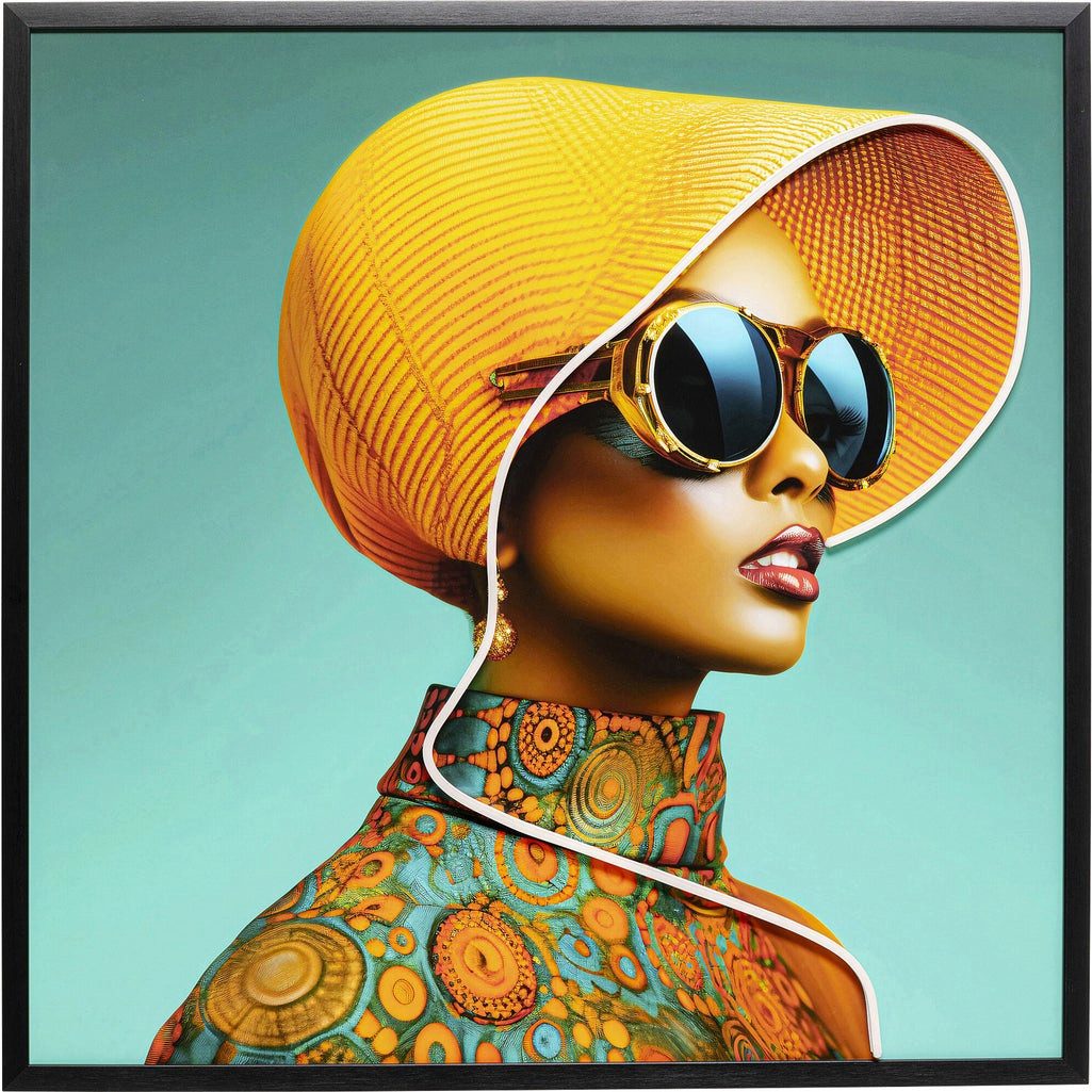 Kare Design LED-Bild Sun Hat Woman, Frau
