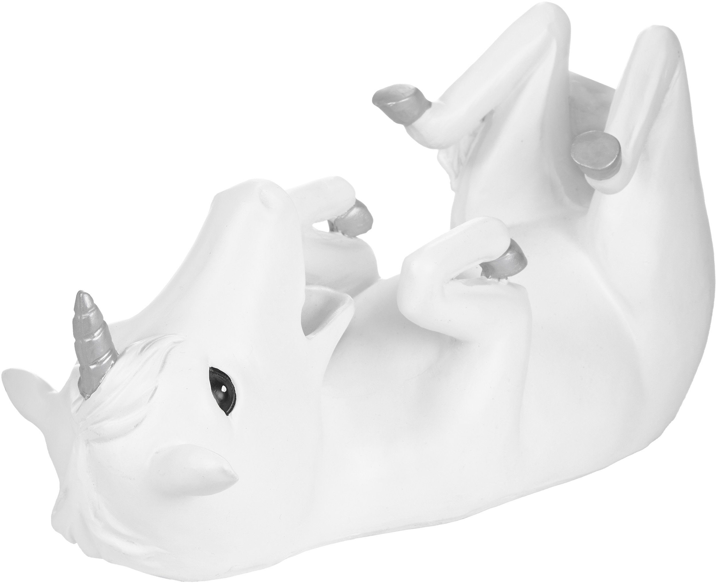 BRUBAKER Weinflaschenhalter Durstiges Einhorn - Flaschenhalter Besoffene Tiere, (Witzige Dekoration, 1-St., Wein Geschenk für Frauen und beste Freundin), Flaschenständer lustig - Deko Figur Handbemalt
