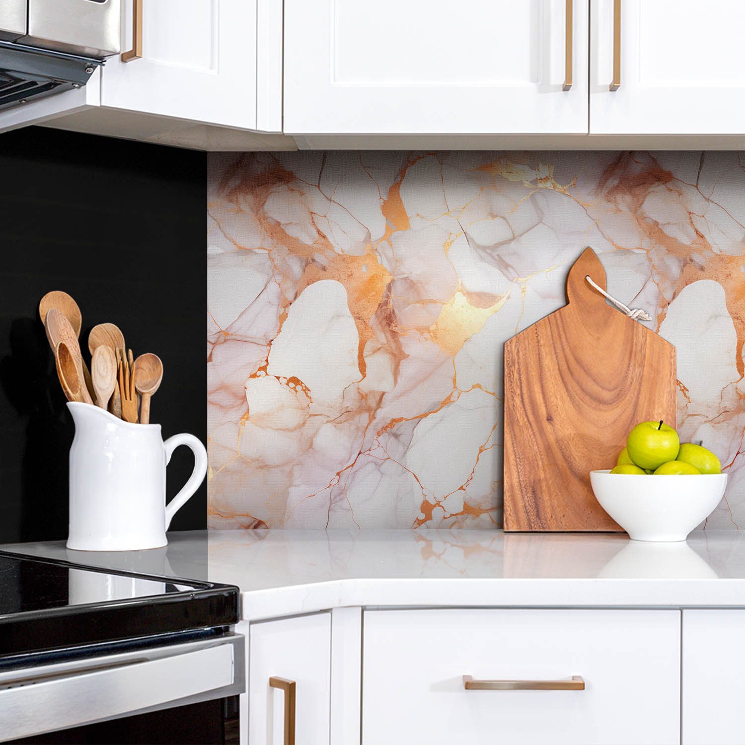 Tulup Wandpaneel Wandverkleidung Goldener Marmor 100x50cm günstig online kaufen