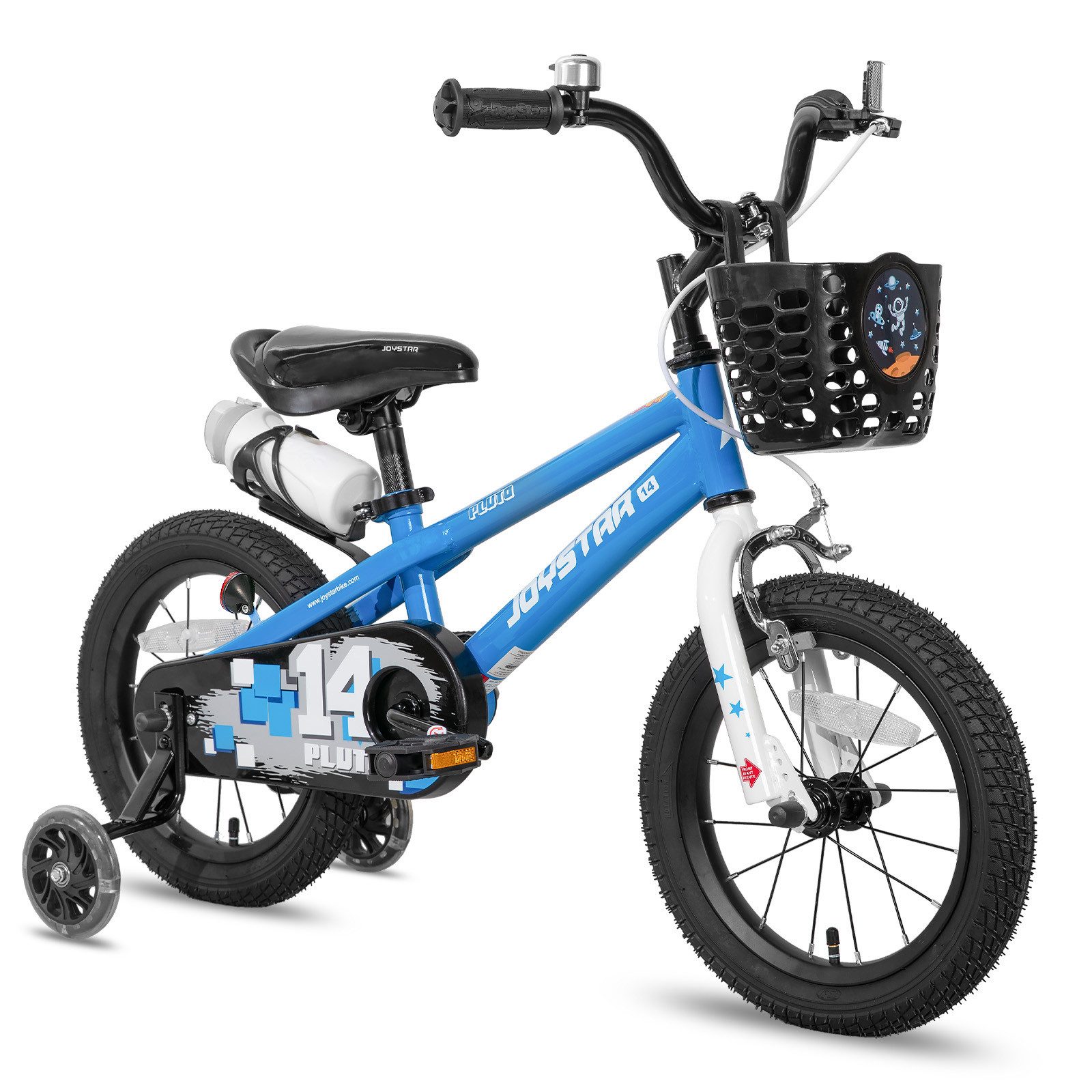 JOYSTAR Kinderfahrrad 12/14 /16/18/20 Zoll fahrrad für Jungen und Mädchen 3-12 Jahre, Mit Korb, Stützrädern, Fahrradklingel, Flaschenhalter, Kettenabdeckung