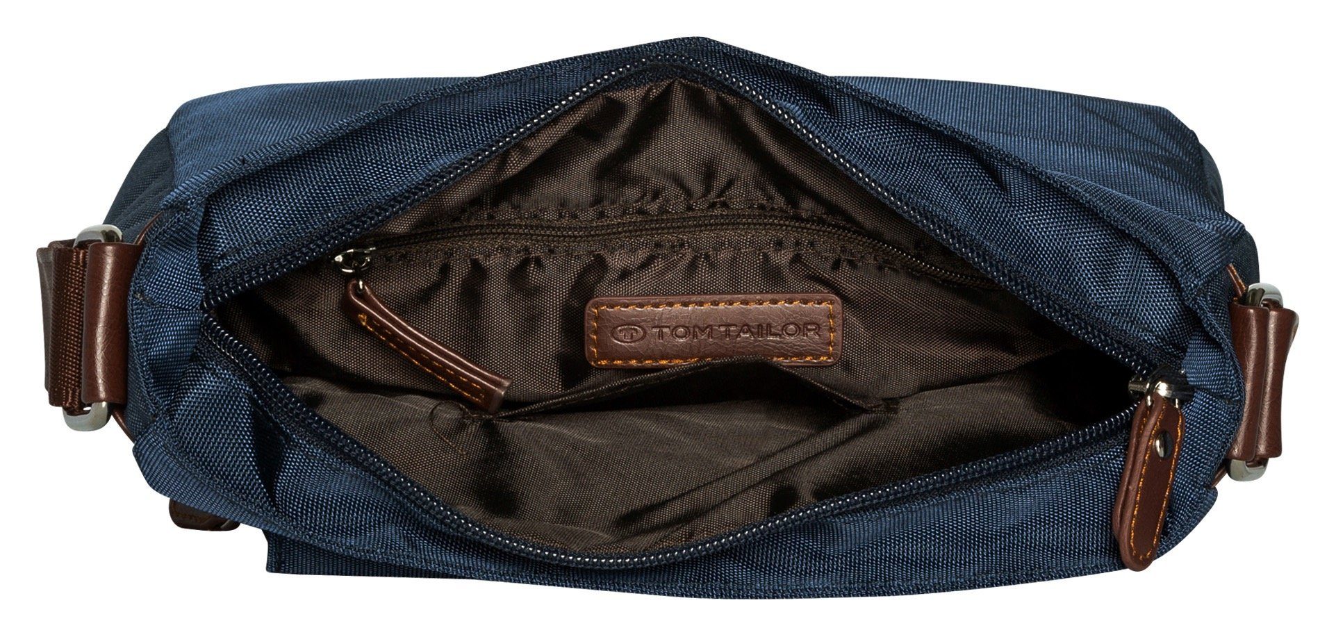 TOM TAILOR Hobo Rina, aus leichtgewichtigem Nylon und aufwändig gewebten Gurtband