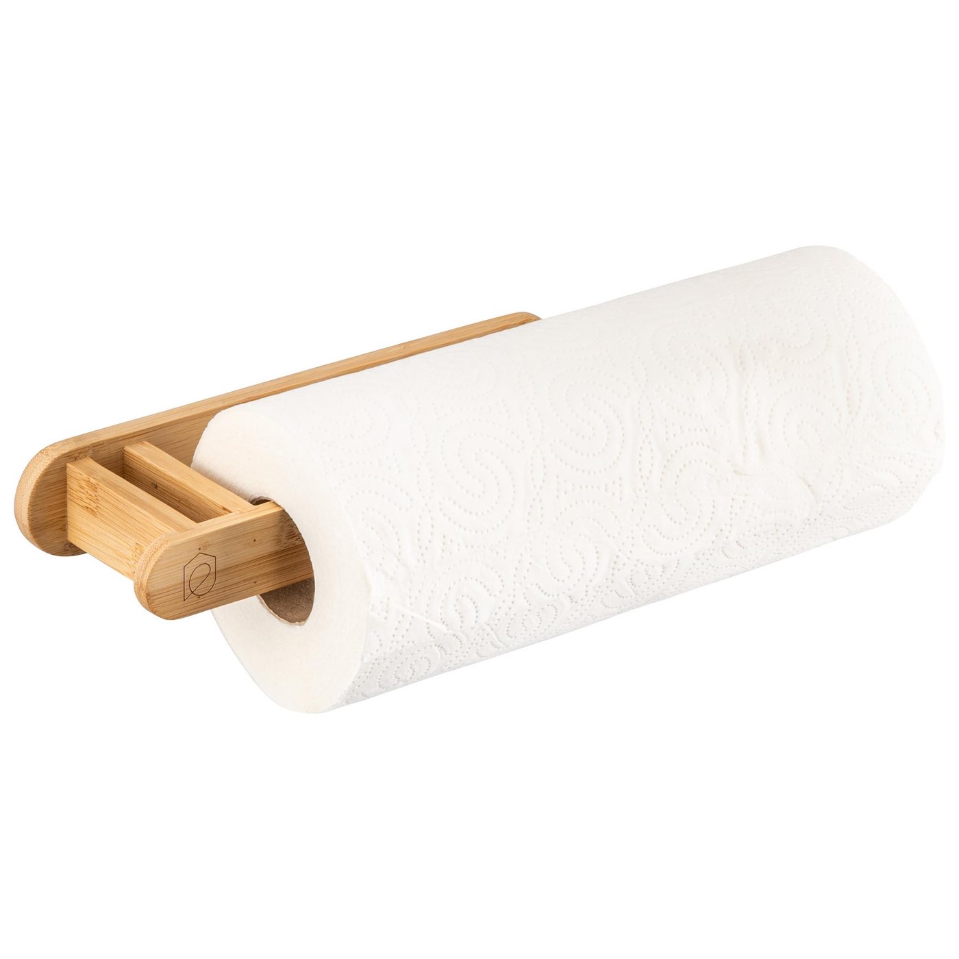 eluno Wandrollenhalter aus Bambus im natürlichen Design, (1-St), zum Kleben sowie Bohren