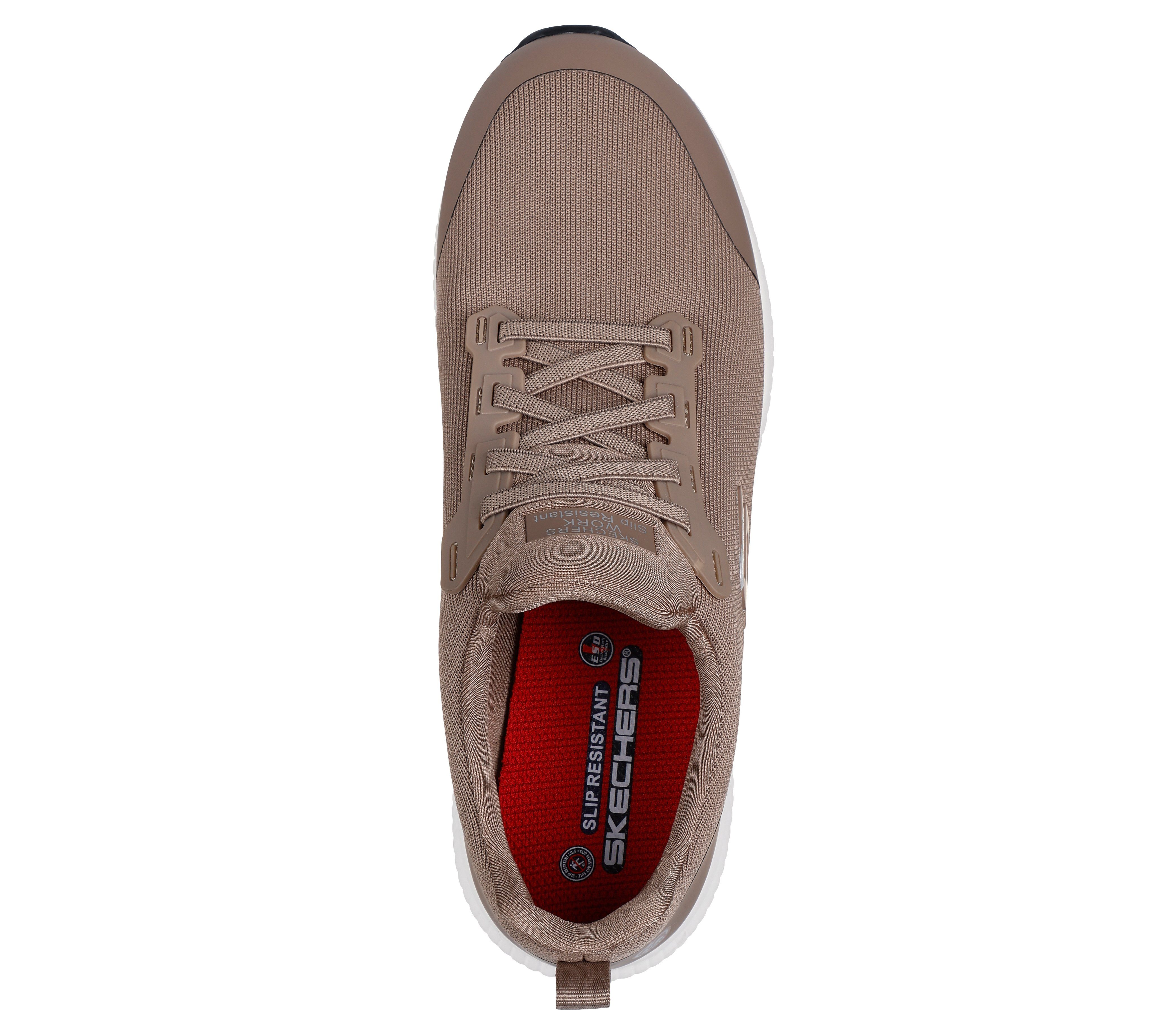 Skechers Arbeitsschuhe Herren SQUAD SR, Rutschhemmender Sneaker mit Memory Foam Arbeitsschuh Wasser- & schmutzabweisend - Relaxed Fit, mehr Platz für Komfort
