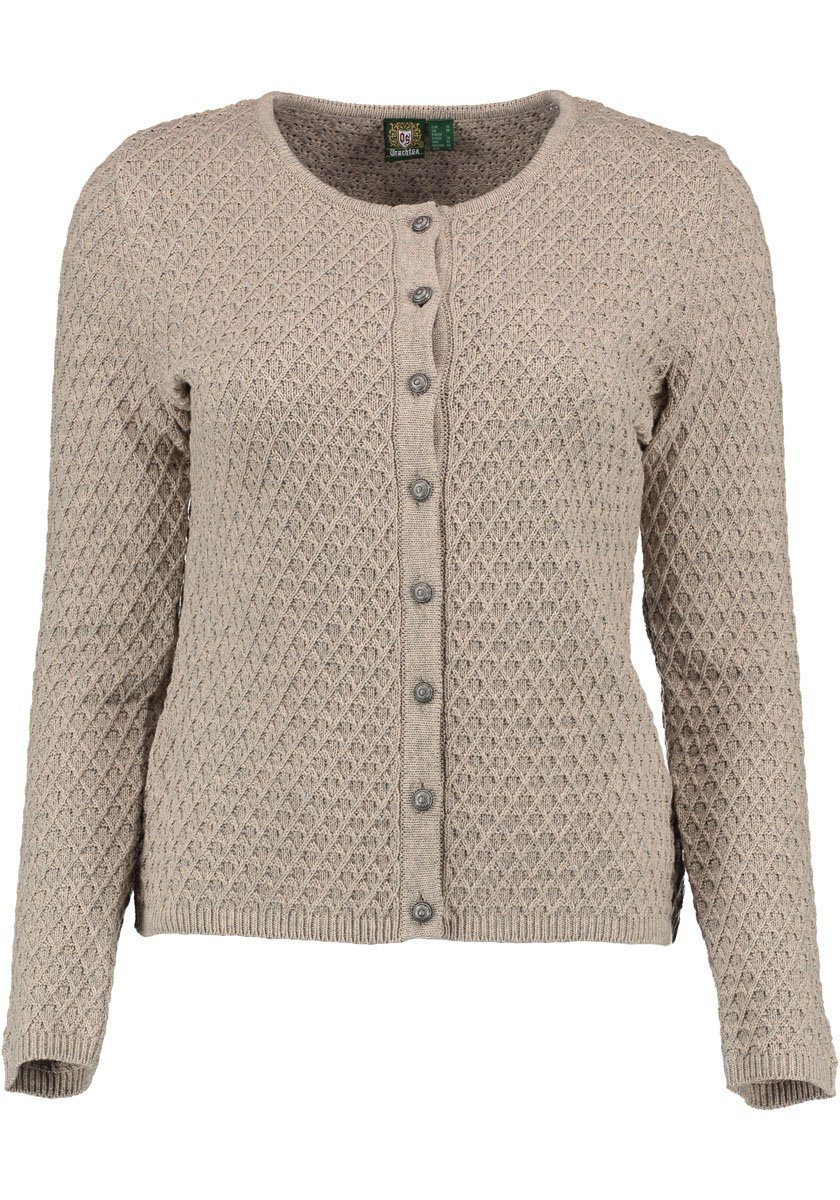 OS Trachten Strickjacke Hadeko Damen Trachtenjacke mit Zopfmuster