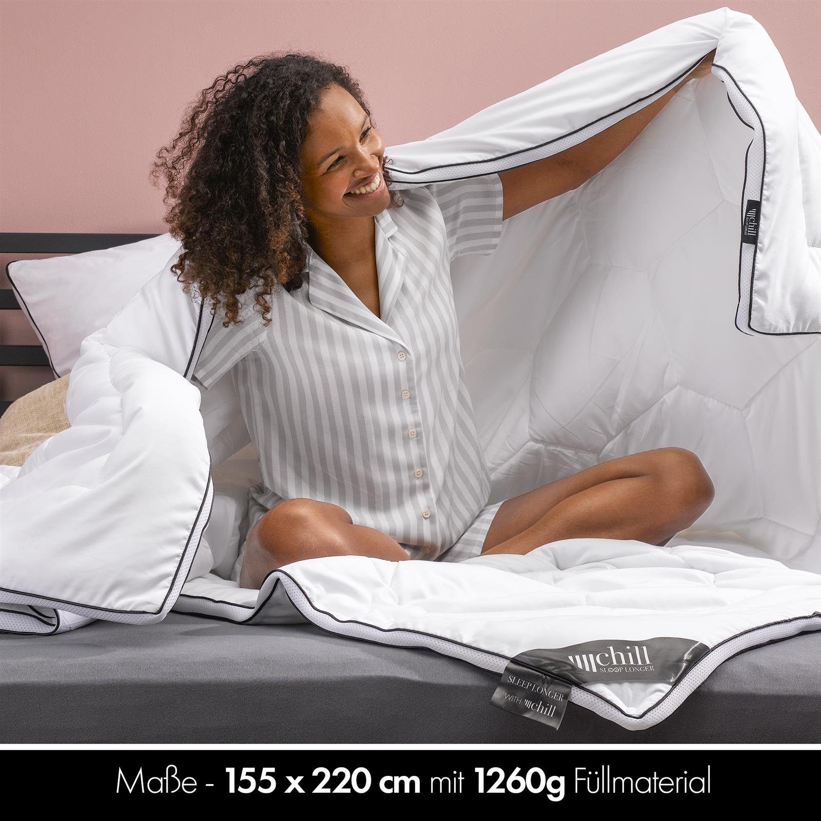 chill SLEEPLONGER Microfaserbettdecke Winterdecke 135x220 cm günstig online kaufen