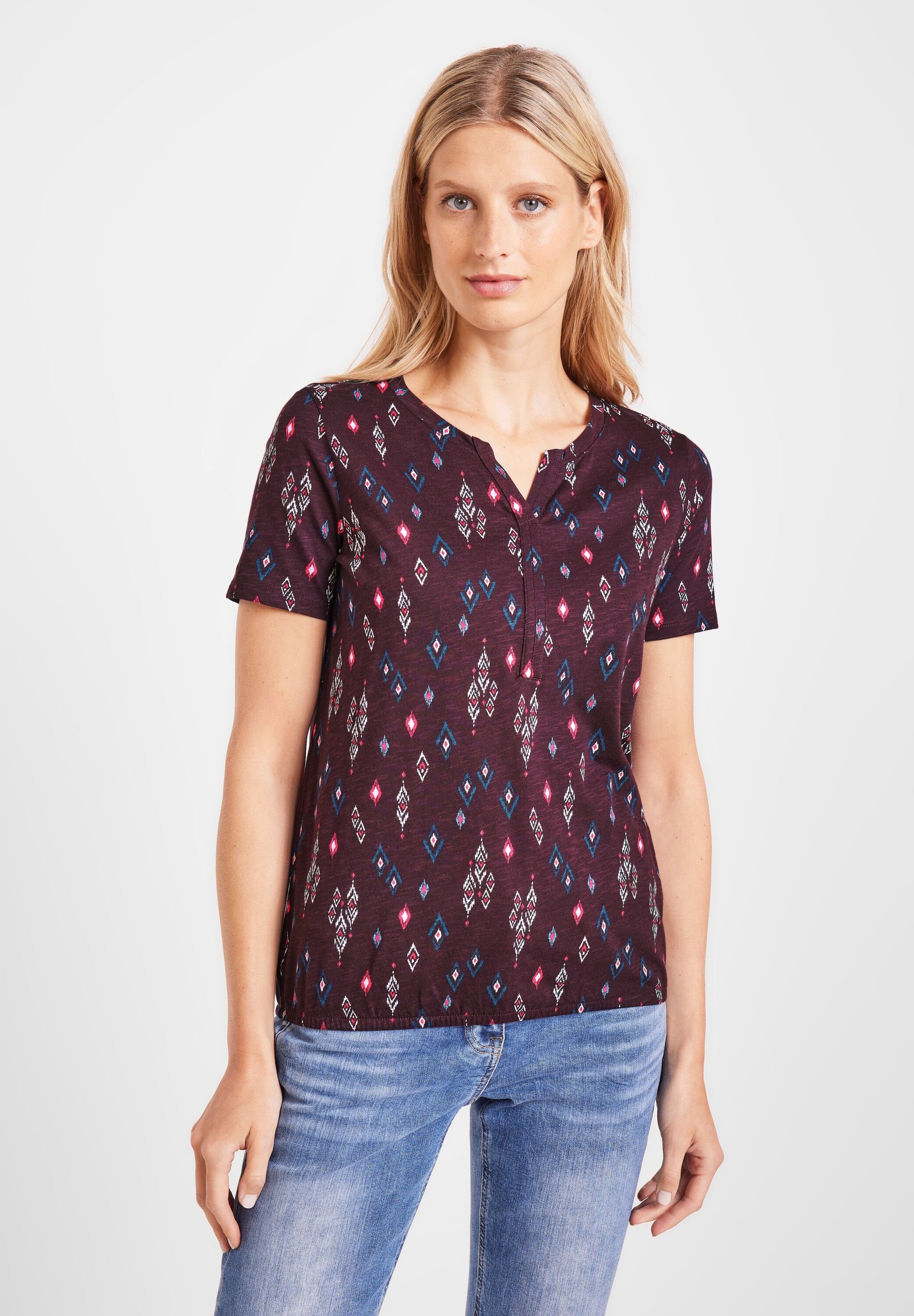 red reiner wineberry T-Shirt Cecil aus Baumwolle