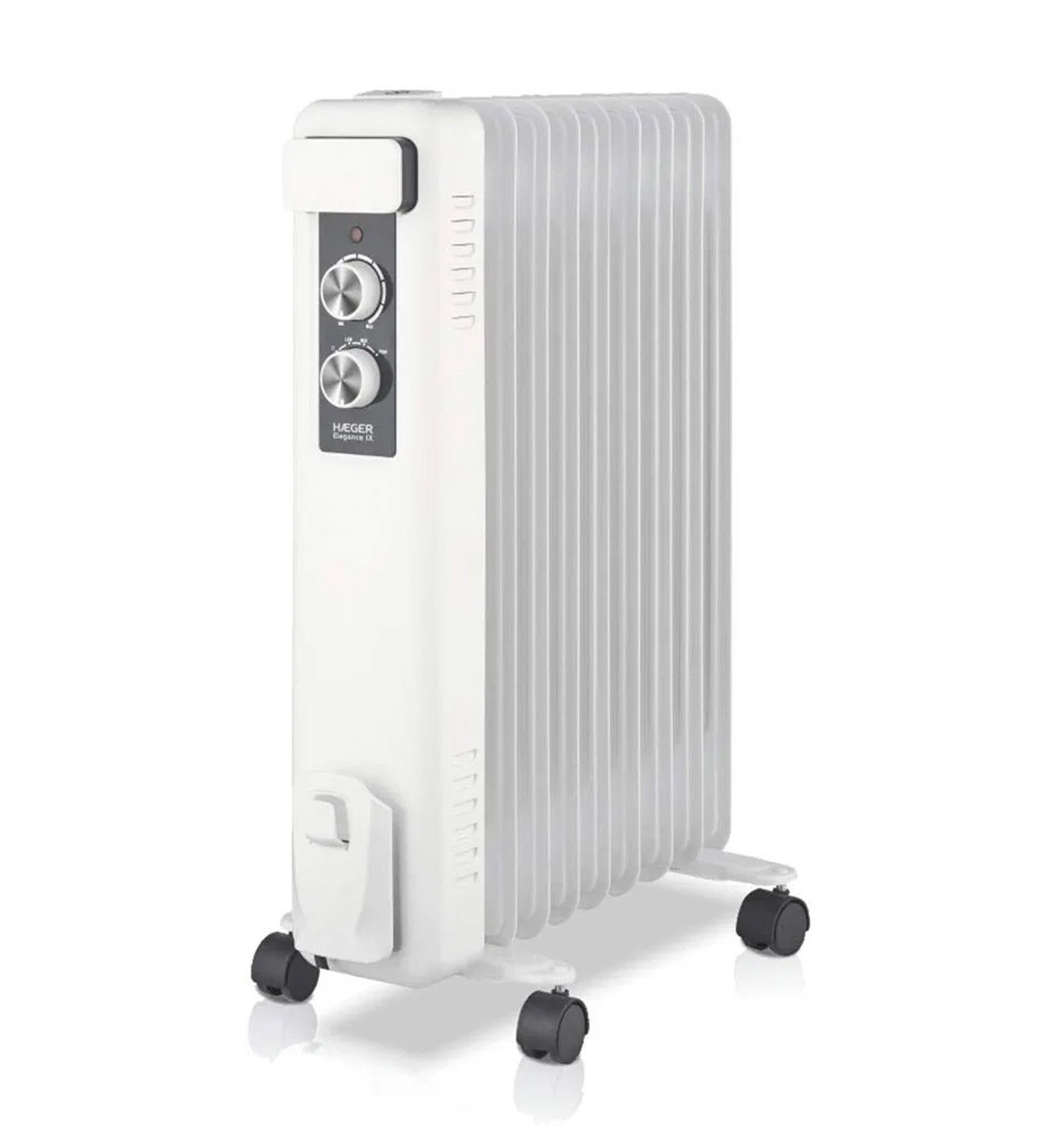 HAEGER Ölradiator ELEGANCE IX, 2000 W, 9 Rippen, Thermostat, Überhitzungsschutz, 2 Stufen