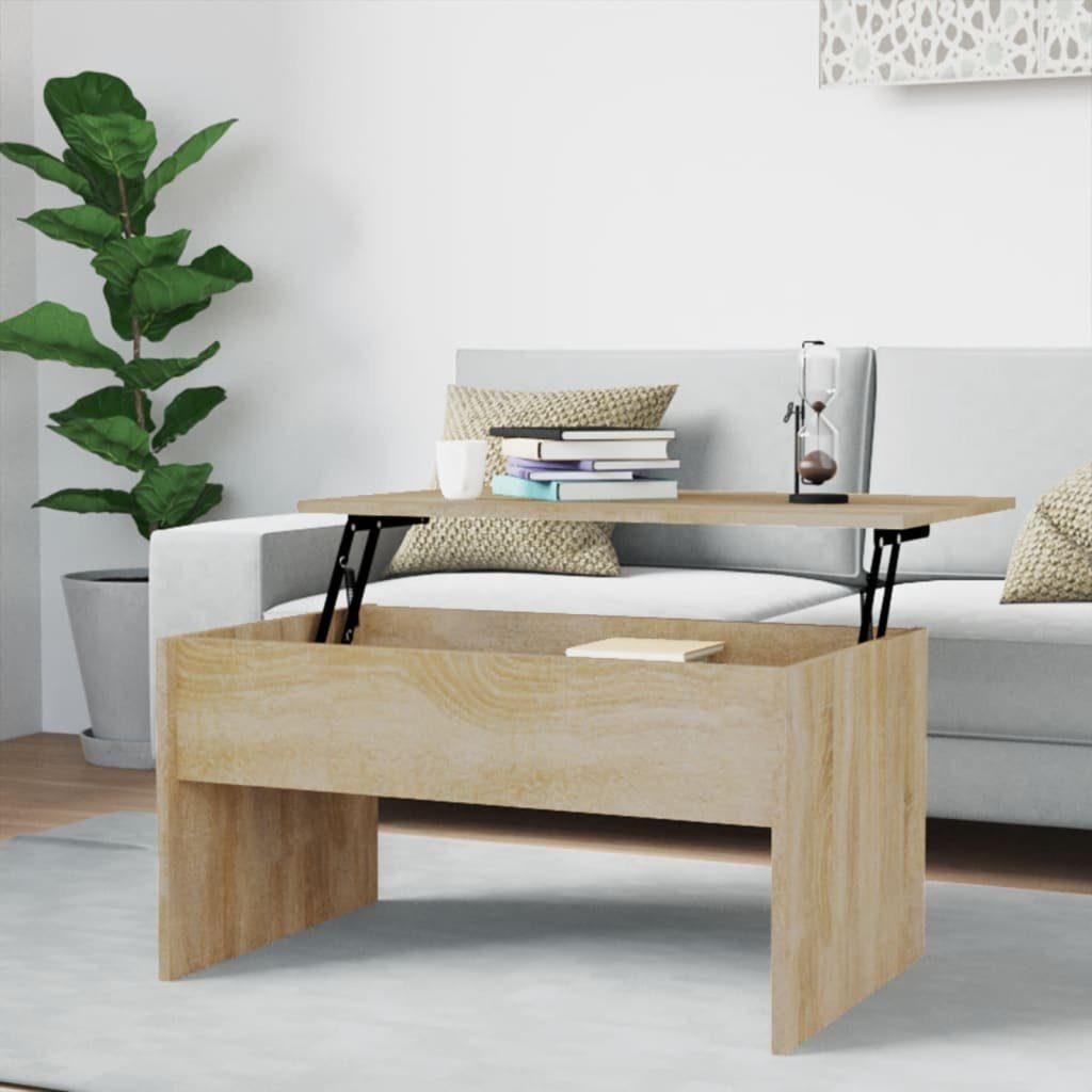 (1-St) | Holzwerkstoff Eiche Sonoma-Eiche vidaXL Couchtisch Sonoma Eiche Couchtisch 80x50,5x41,5 cm Sonoma