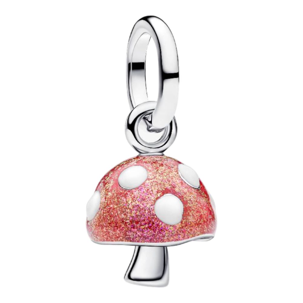 Pandora Charm-Einhänger 794376C01, leuchtet, Pilz, Rot