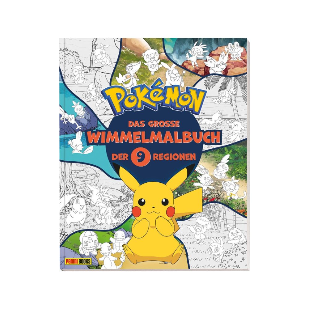 PANINI VERLAG Stickerbuch Pokemon Das Grosse Wimmelmalbuch der 9 Regionen