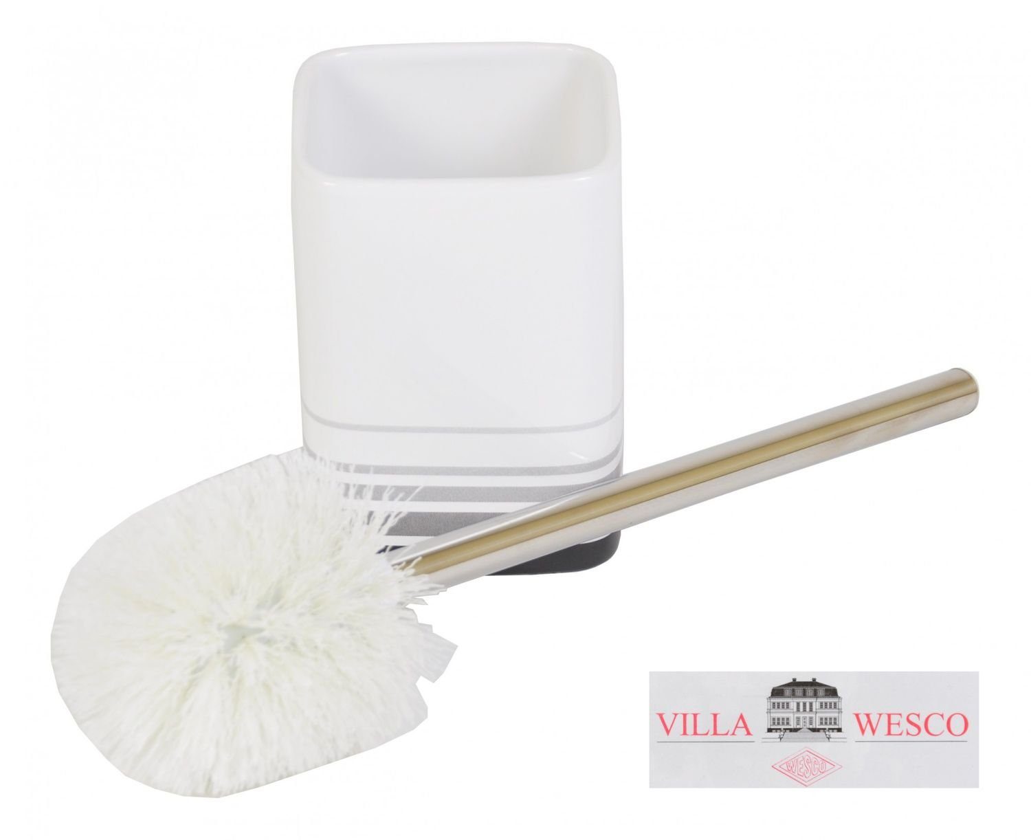WESCO WC-Garnitur Villa Wesco Keramik Edelstahl Klobürste Toilettenbürste W günstig online kaufen
