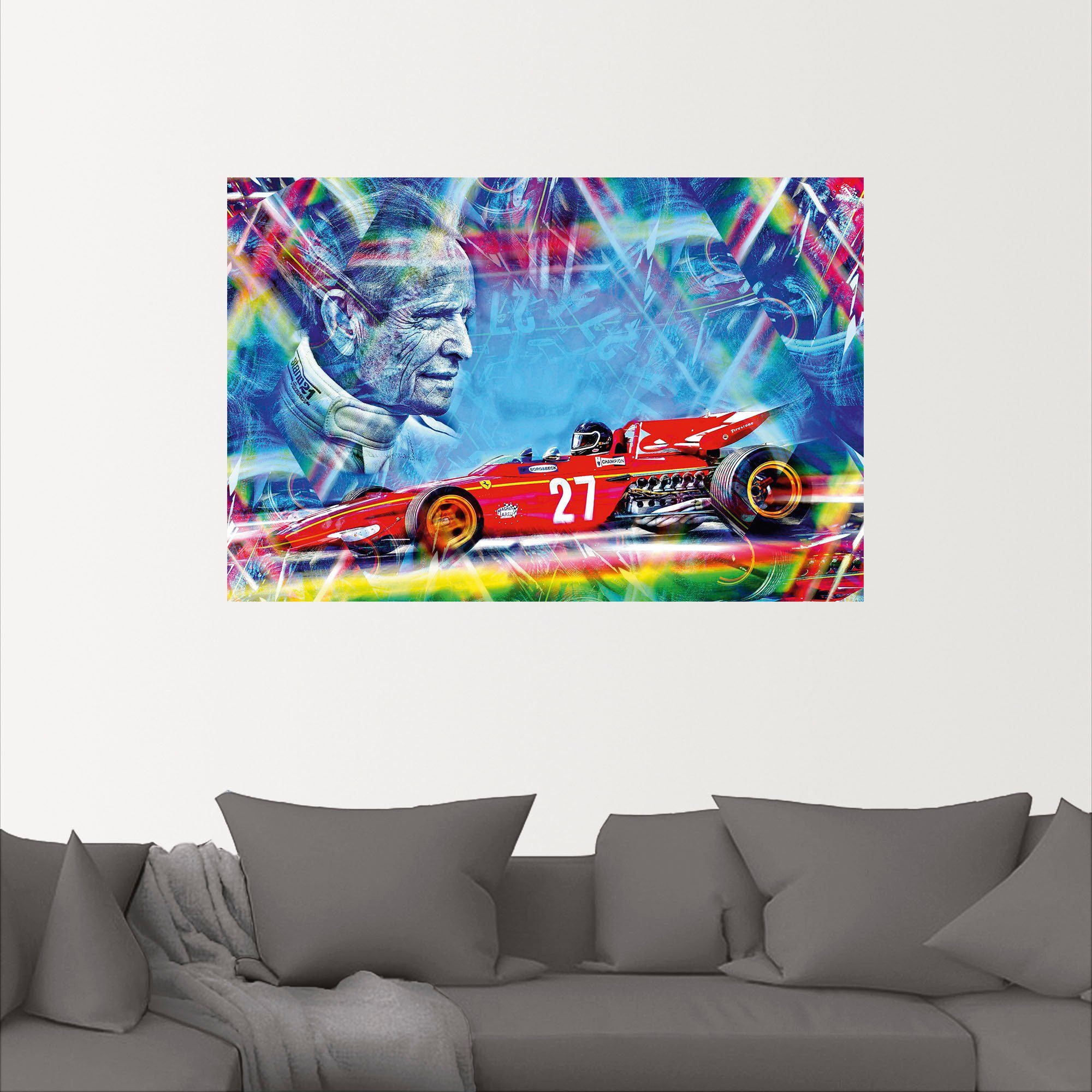 versch. die belgische Ickx Artland als (1 oder Autos Wandaufkleber Motorsportleg, Jacky Poster Größen Alubild, Leinwandbild, Wandbild - in St),