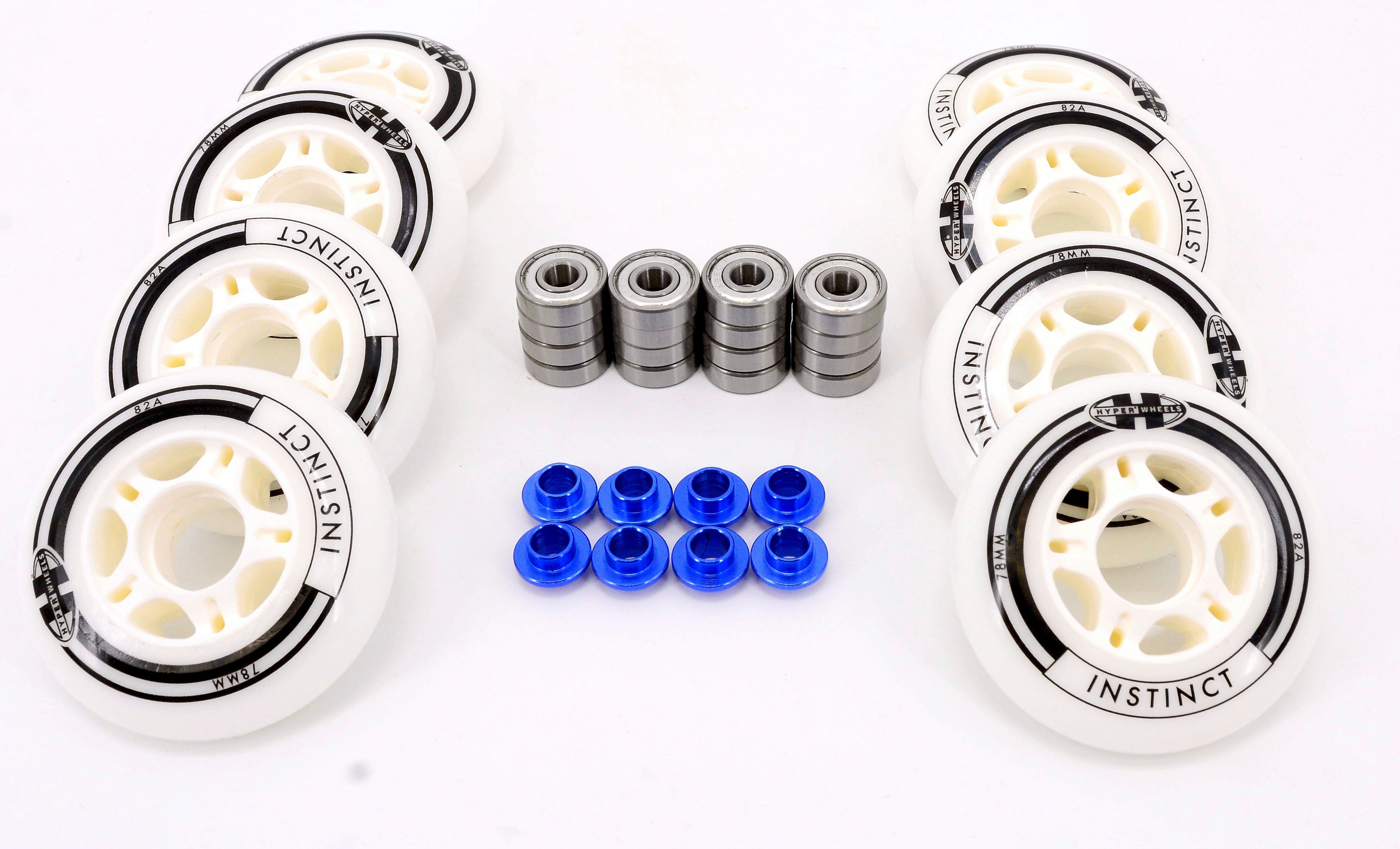Hyper Inlineskates-Rolle Instinct 78mm Rolle+ABEC7+8mm Spacer Inline Skates Rollerblade Salomon